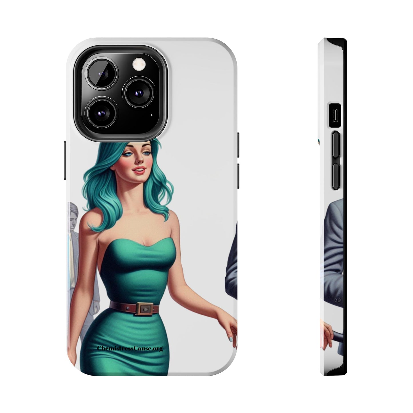 Tough Phone Cases (Lady in a teal emotion)