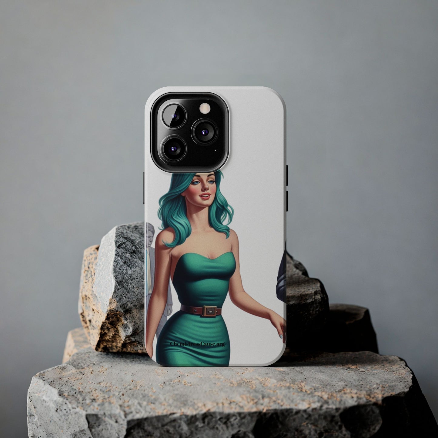 Tough Phone Cases (Lady in a teal emotion)