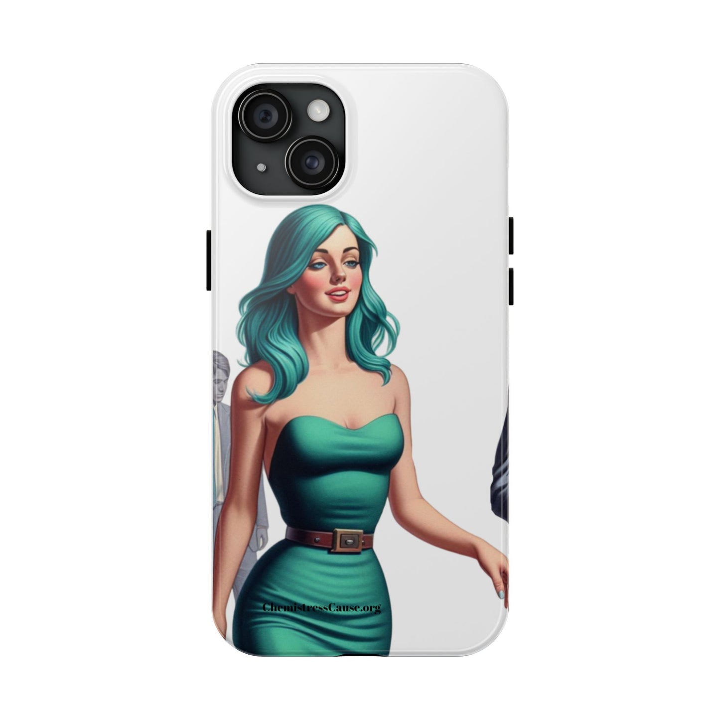 Tough Phone Cases (Lady in a teal emotion)