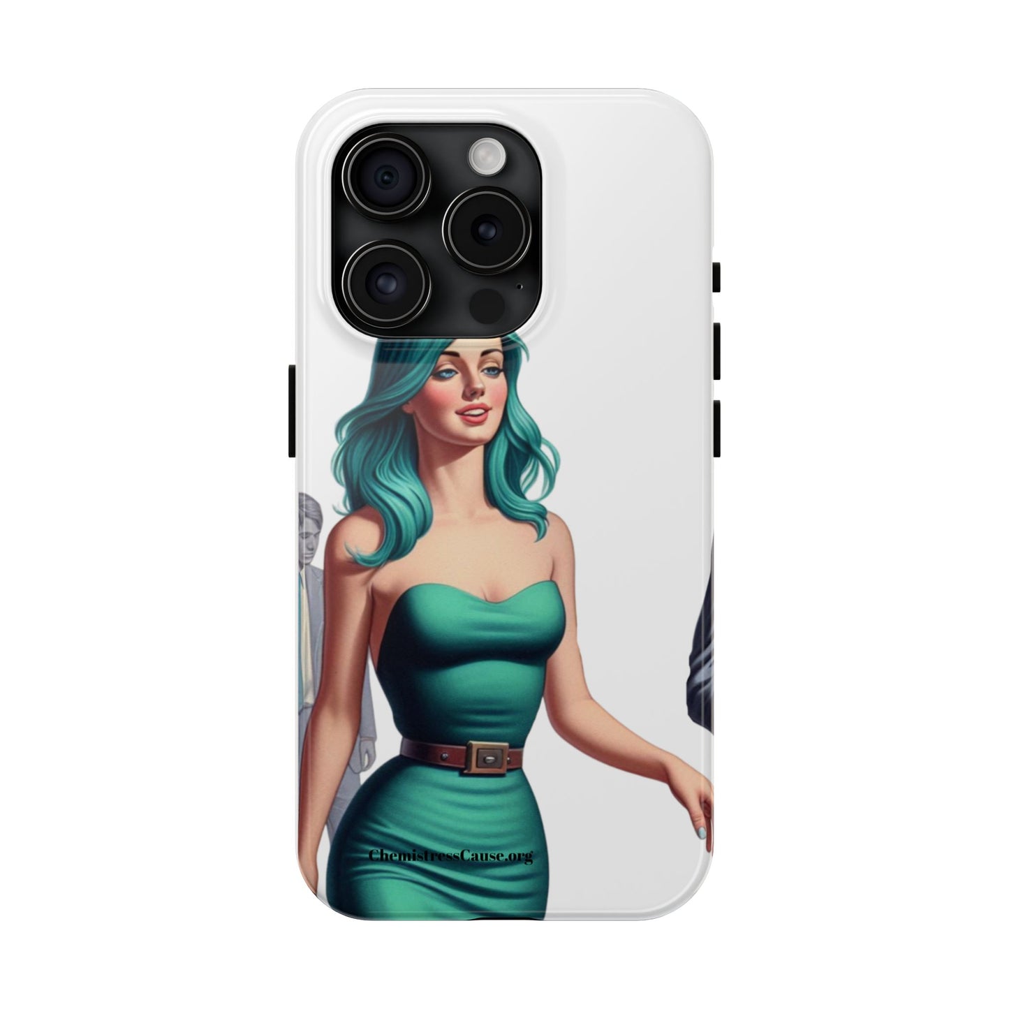 Tough Phone Cases (Lady in a teal emotion)