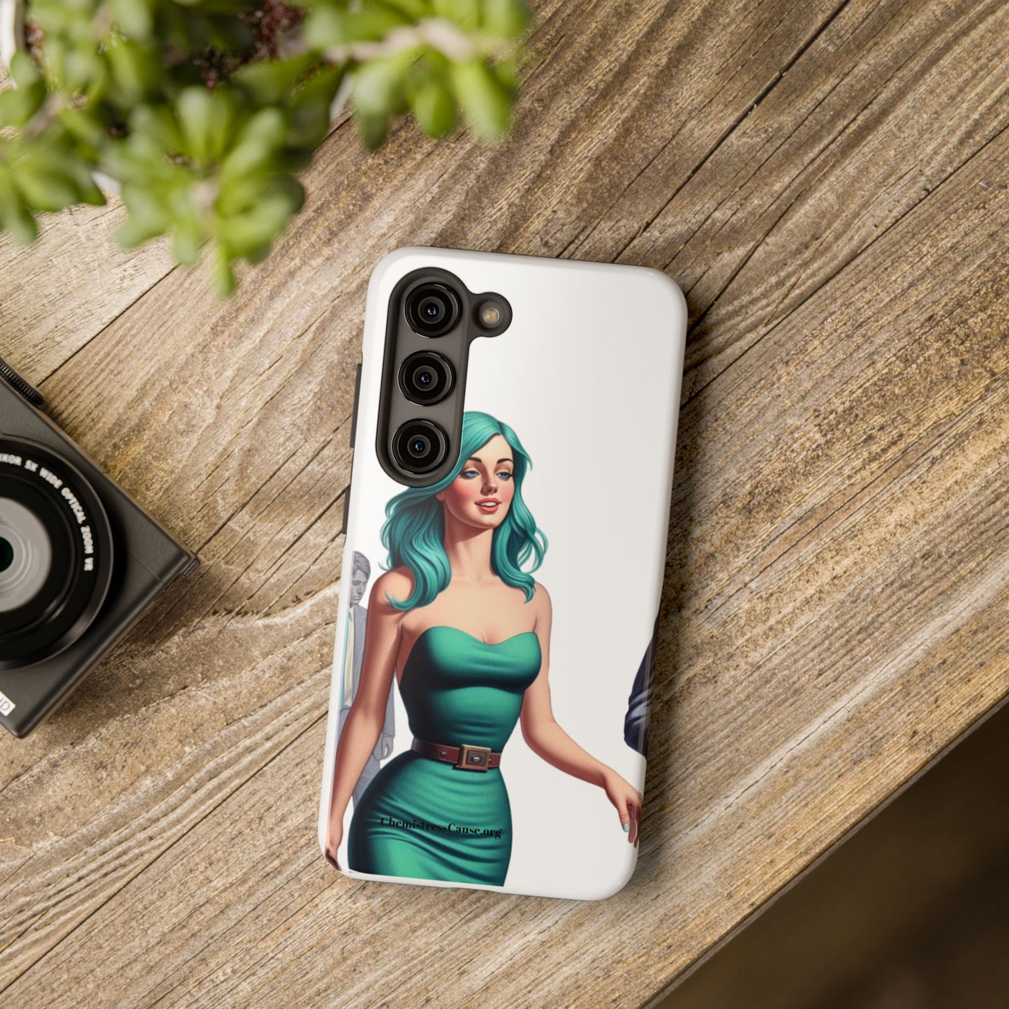 Tough Phone Cases (Lady in a teal emotion)