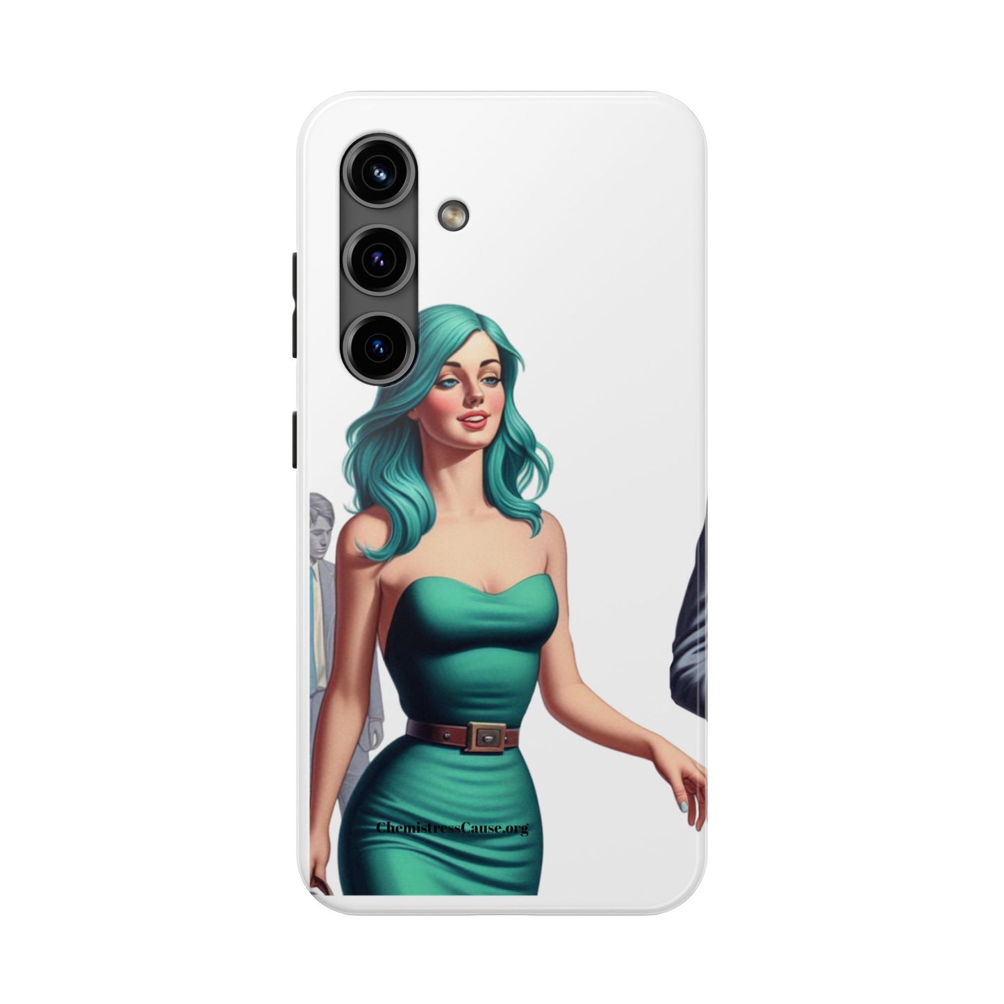 Tough Phone Cases (Lady in a teal emotion)