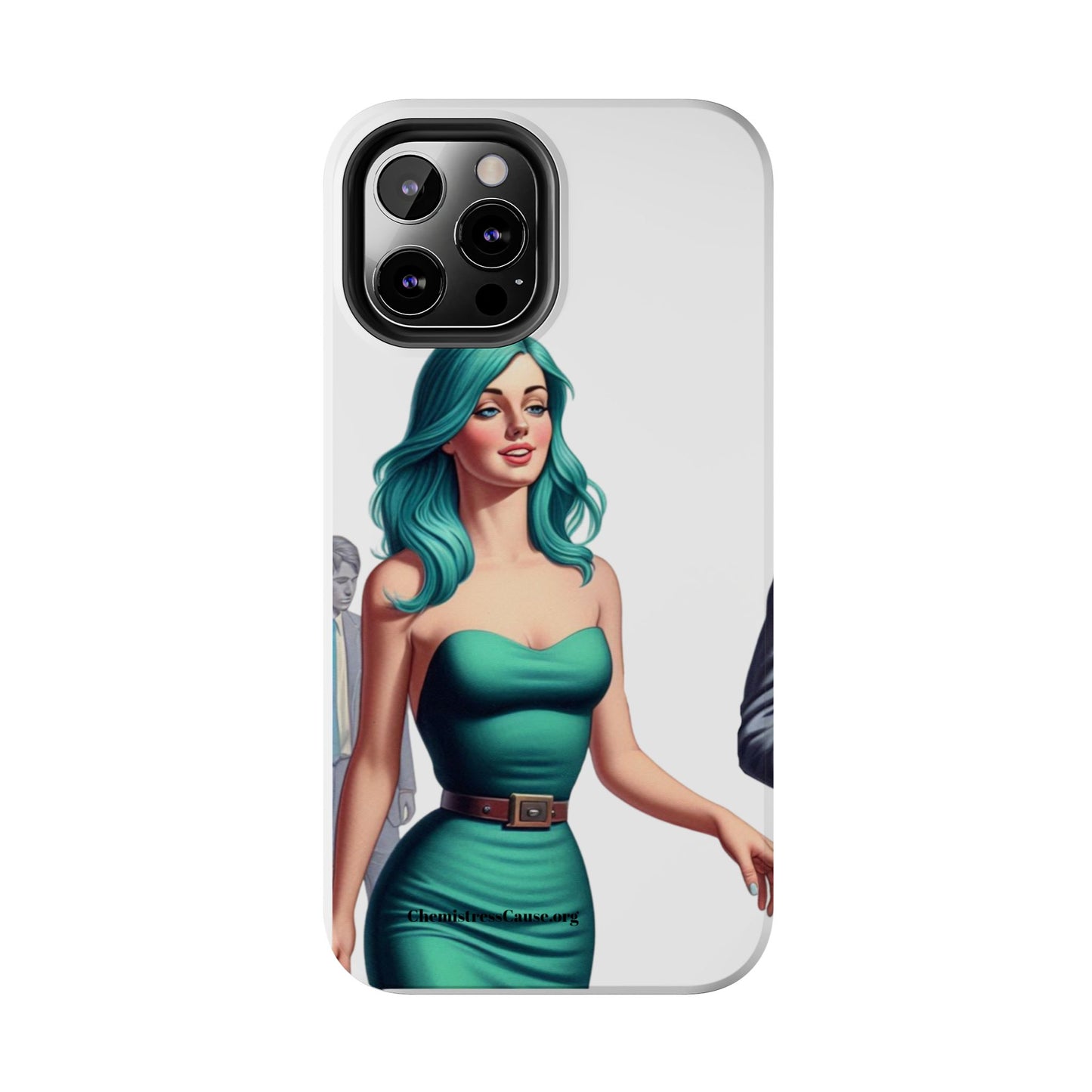 Tough Phone Cases (Lady in a teal emotion)