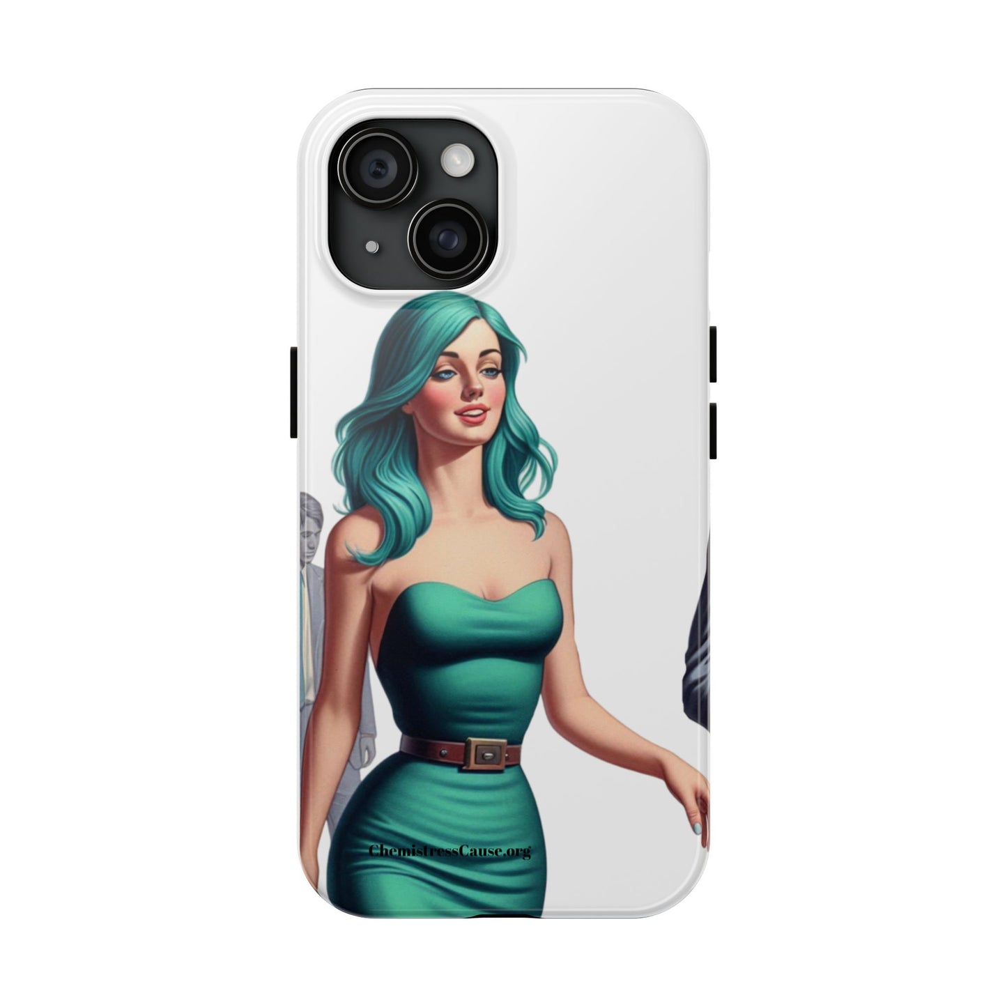 Tough Phone Cases (Lady in a teal emotion)