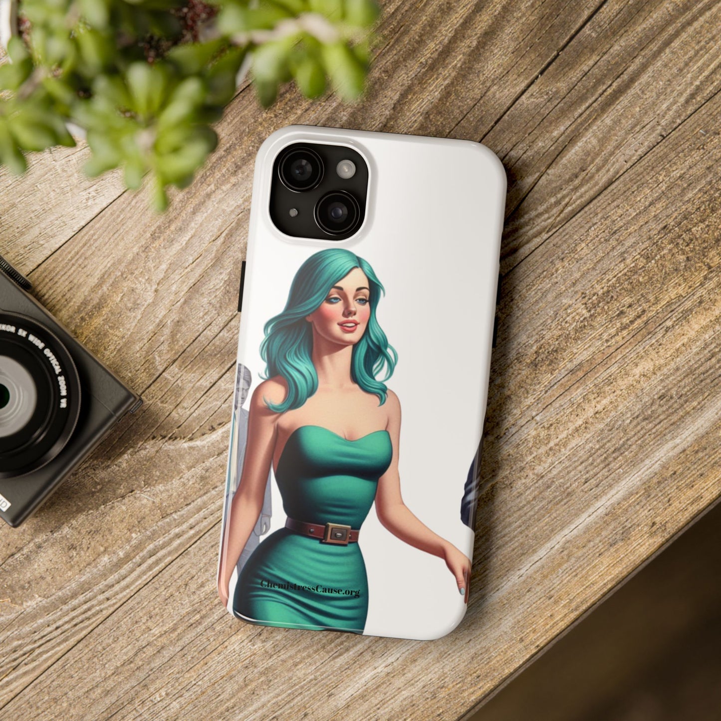 Tough Phone Cases (Lady in a teal emotion)