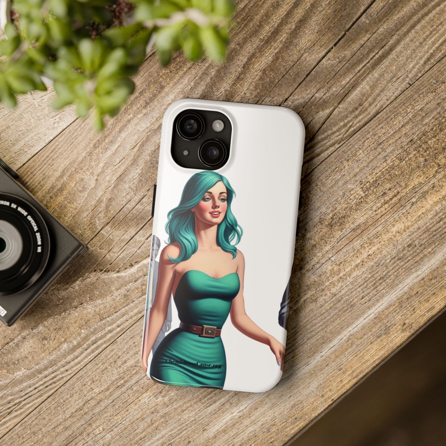 Tough Phone Cases (Lady in a teal emotion)