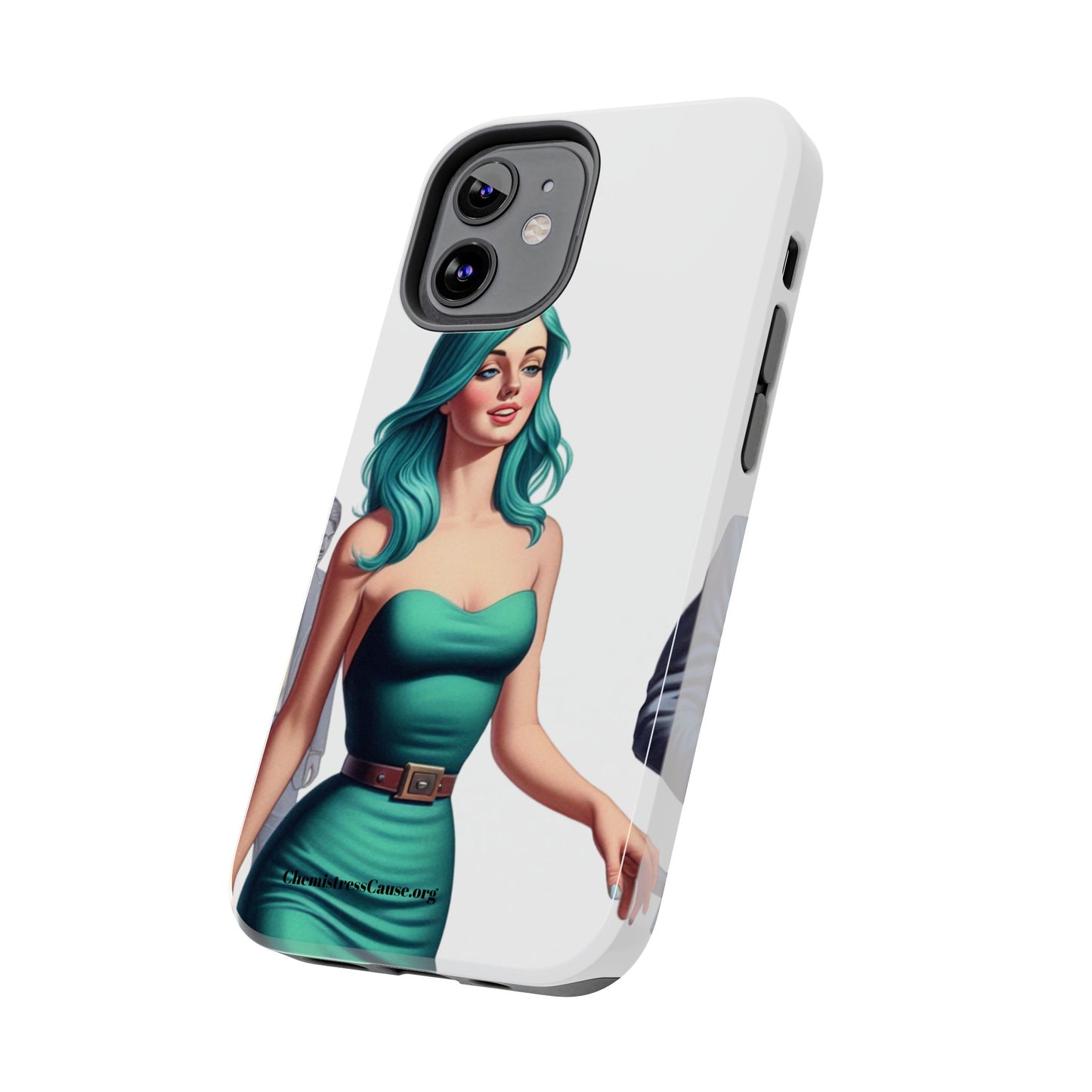 Tough Phone Cases (Lady in a teal emotion)