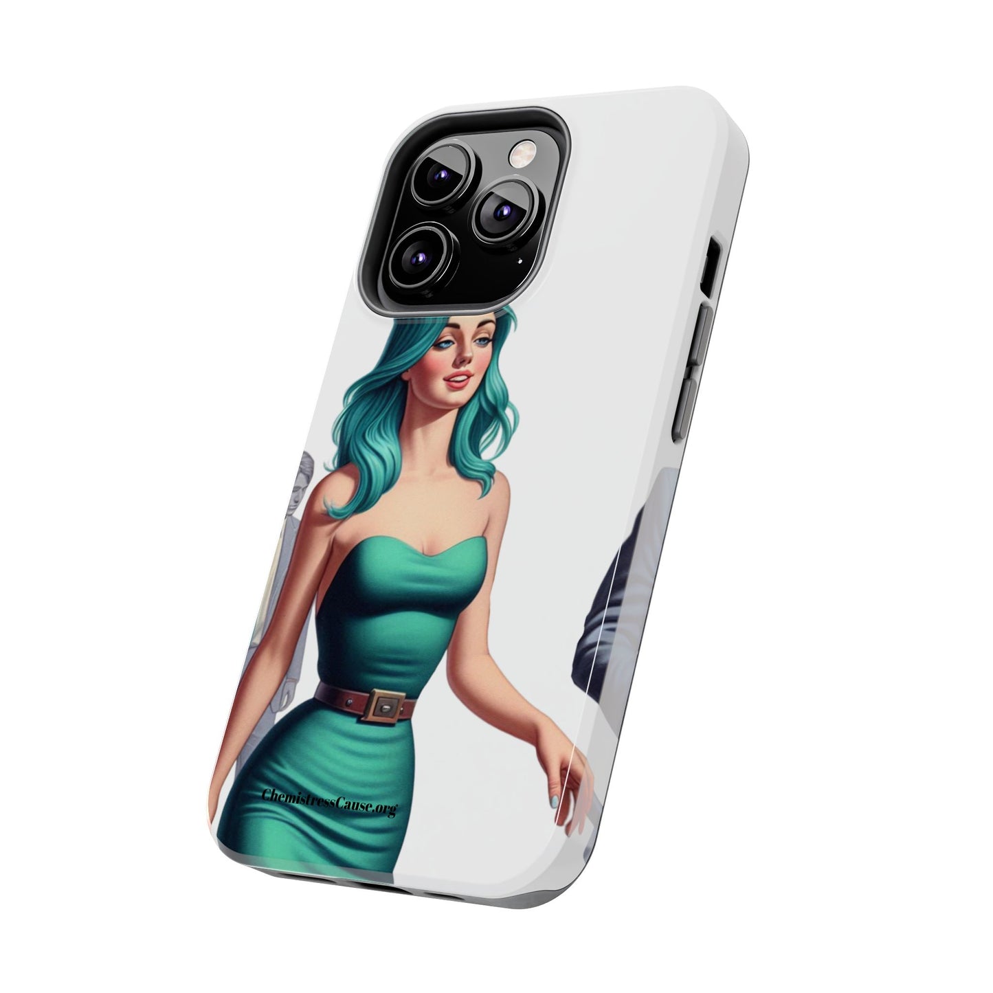 Tough Phone Cases (Lady in a teal emotion)