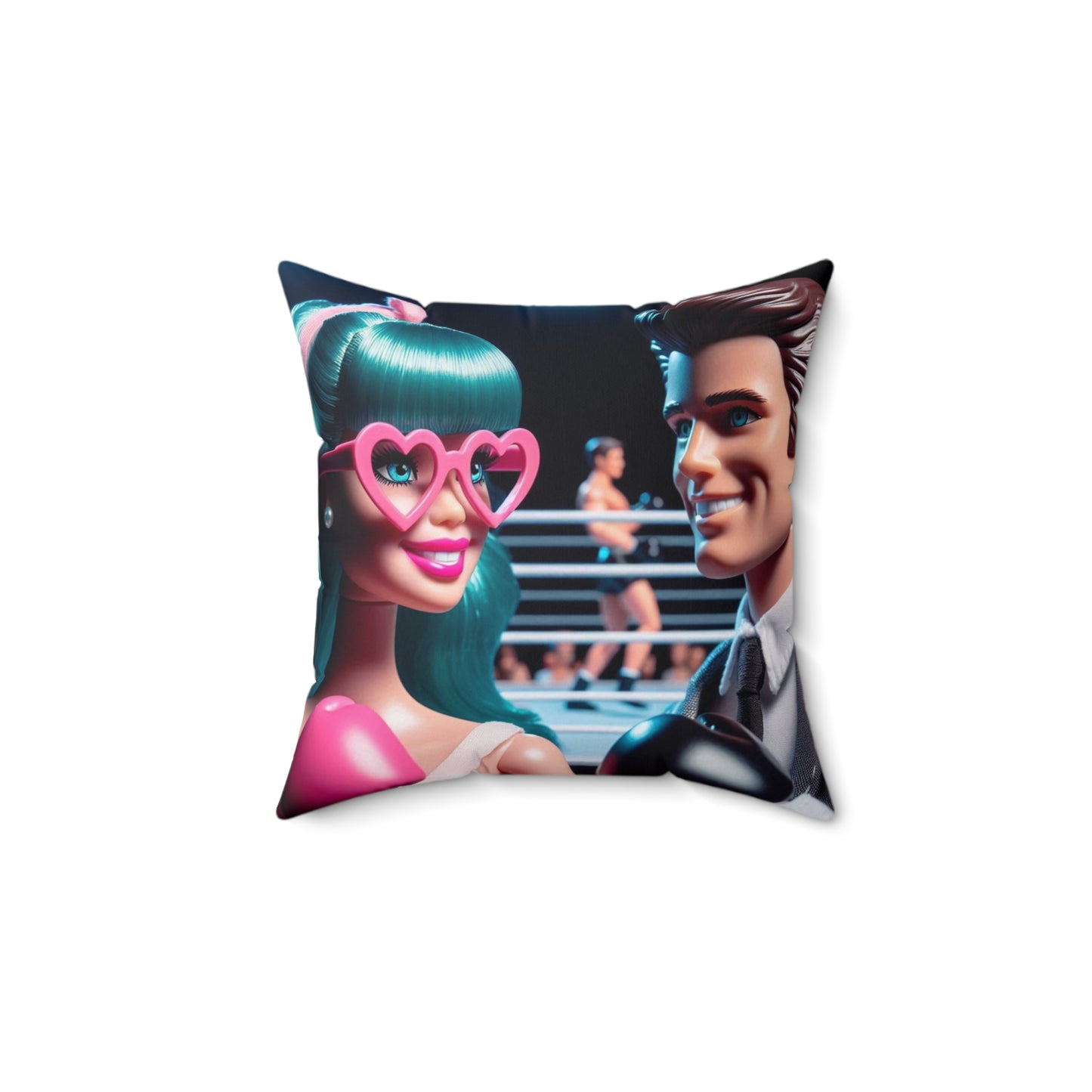 Spun Polyester Square Pillow (Lover's quarrel)