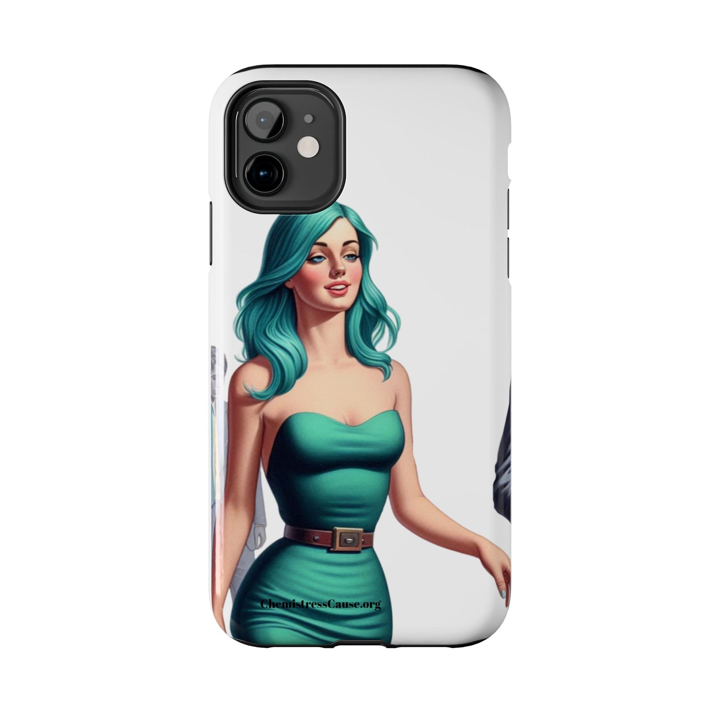 Tough Phone Cases (Lady in a teal emotion)