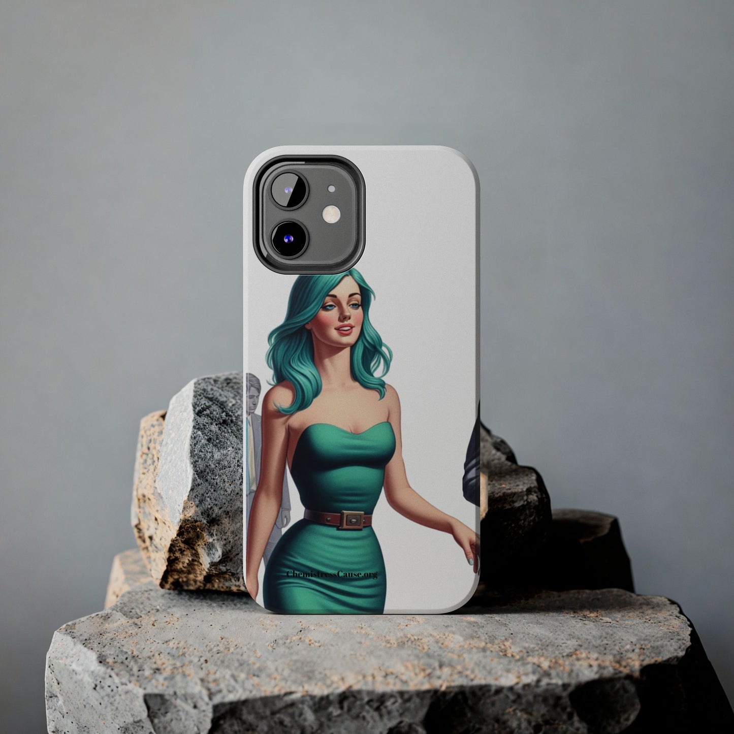 Tough Phone Cases (Lady in a teal emotion)