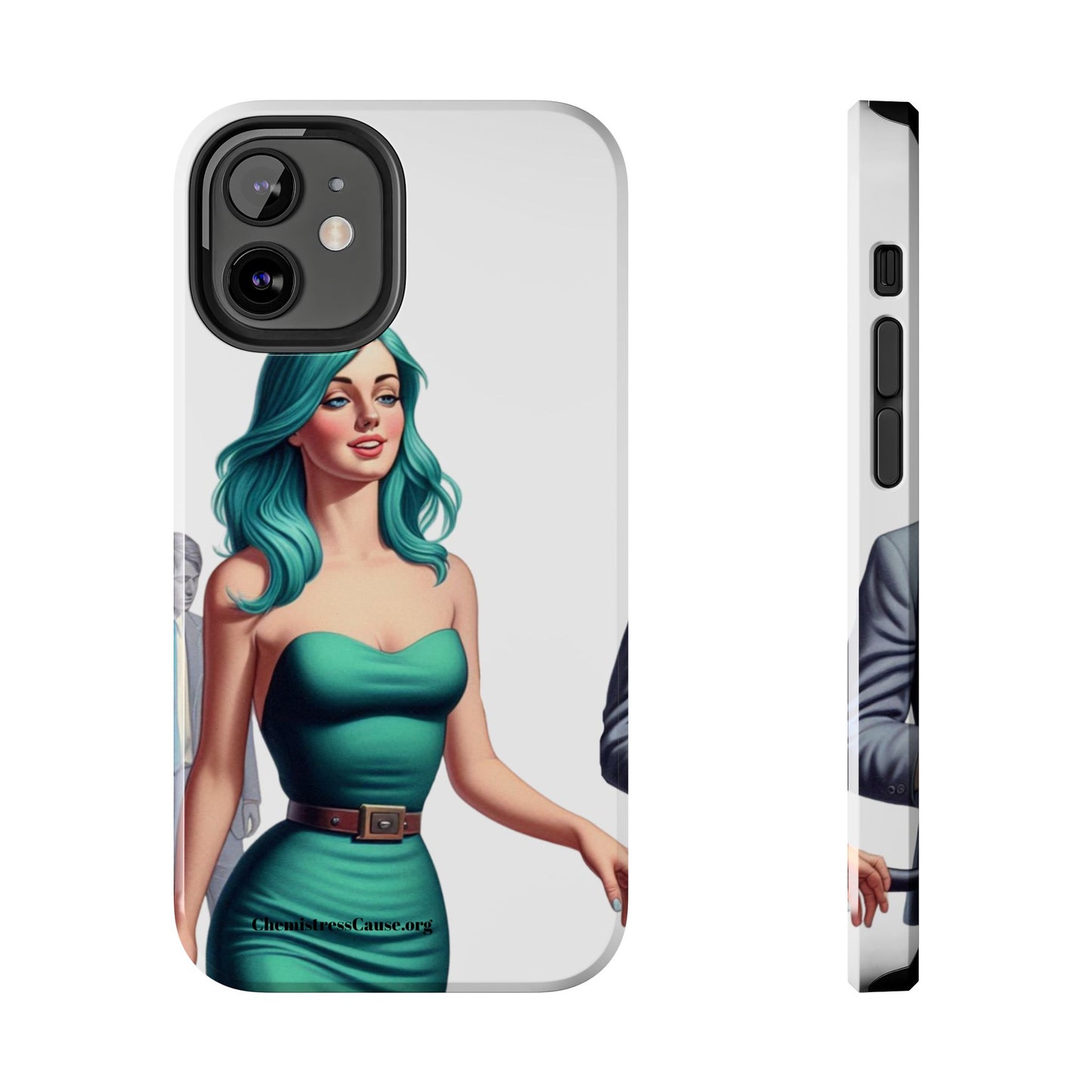 Tough Phone Cases (Lady in a teal emotion)