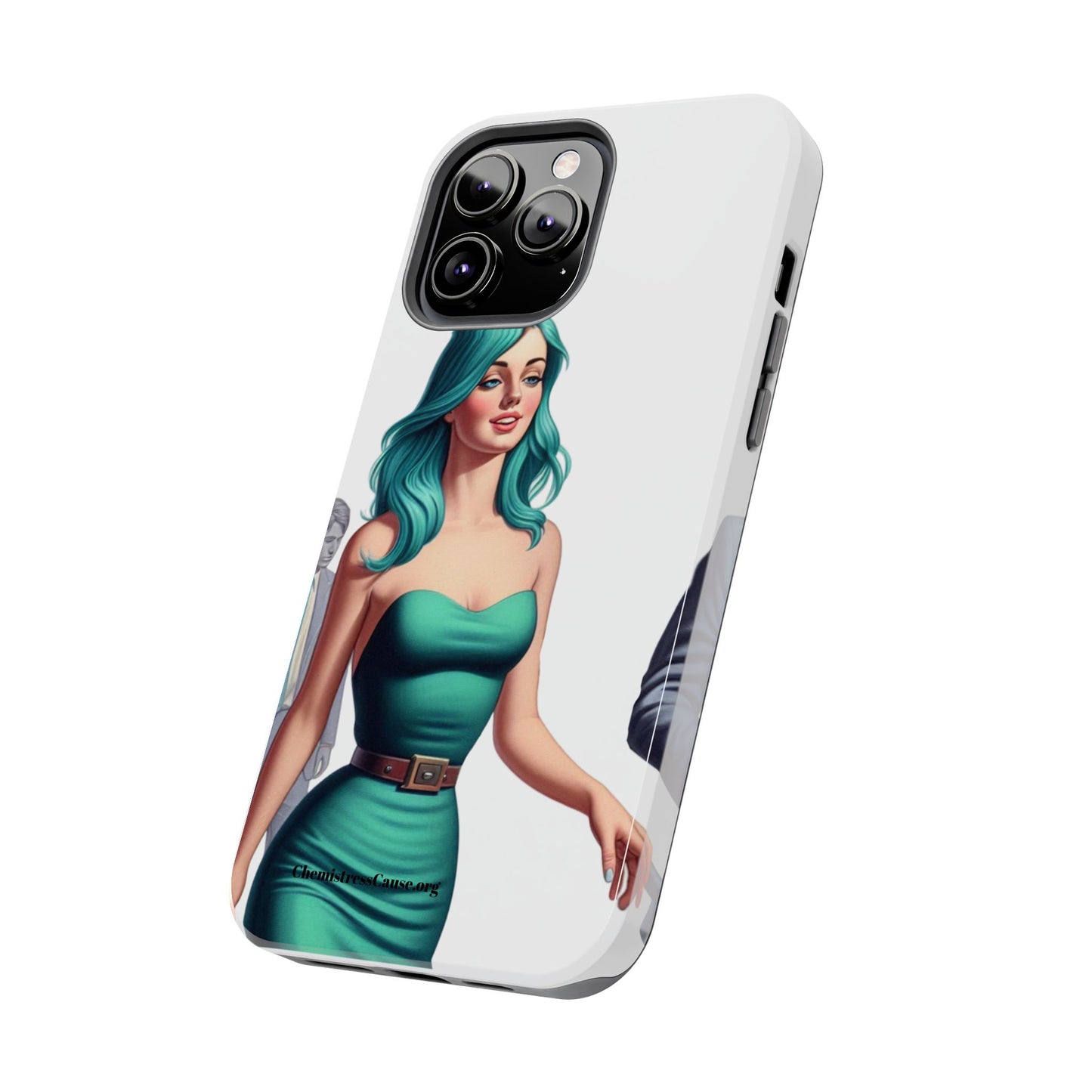 Tough Phone Cases (Lady in a teal emotion)