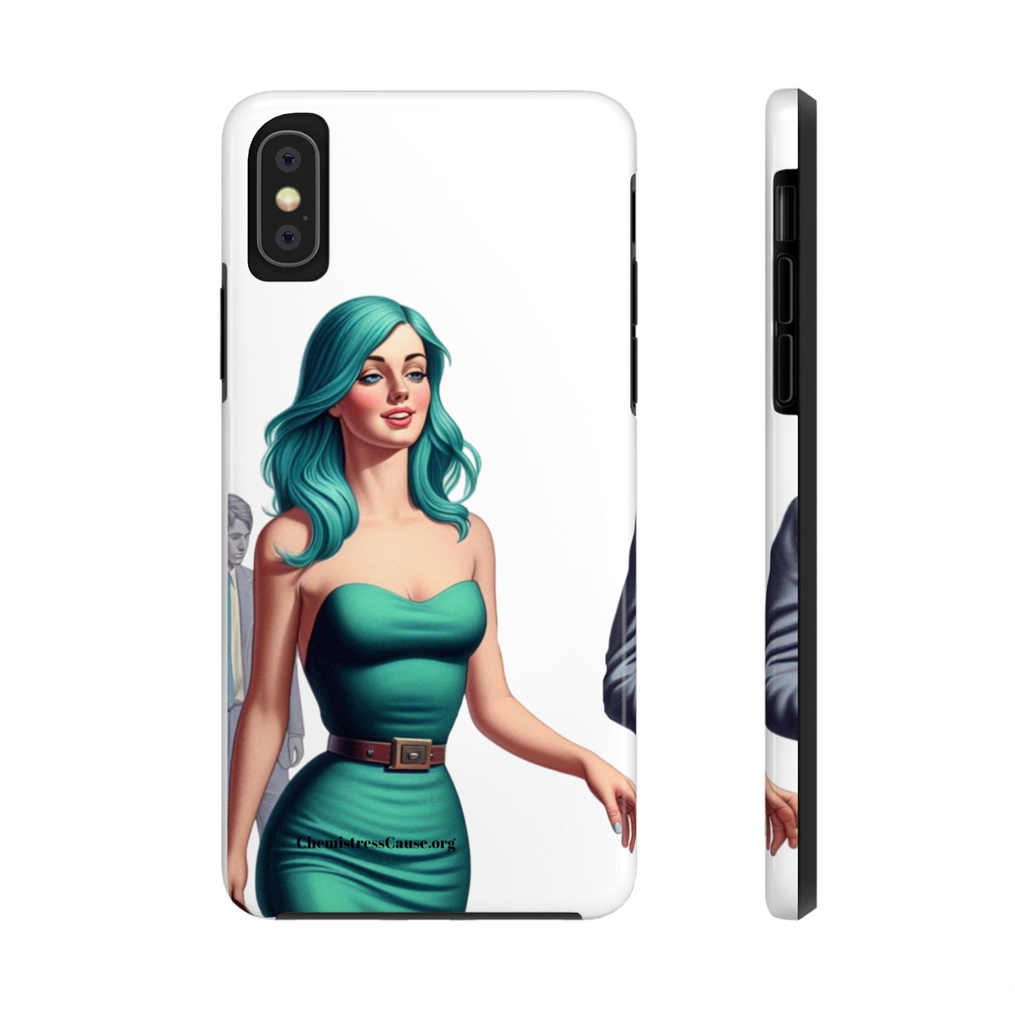 Tough Phone Cases (Lady in a teal emotion)