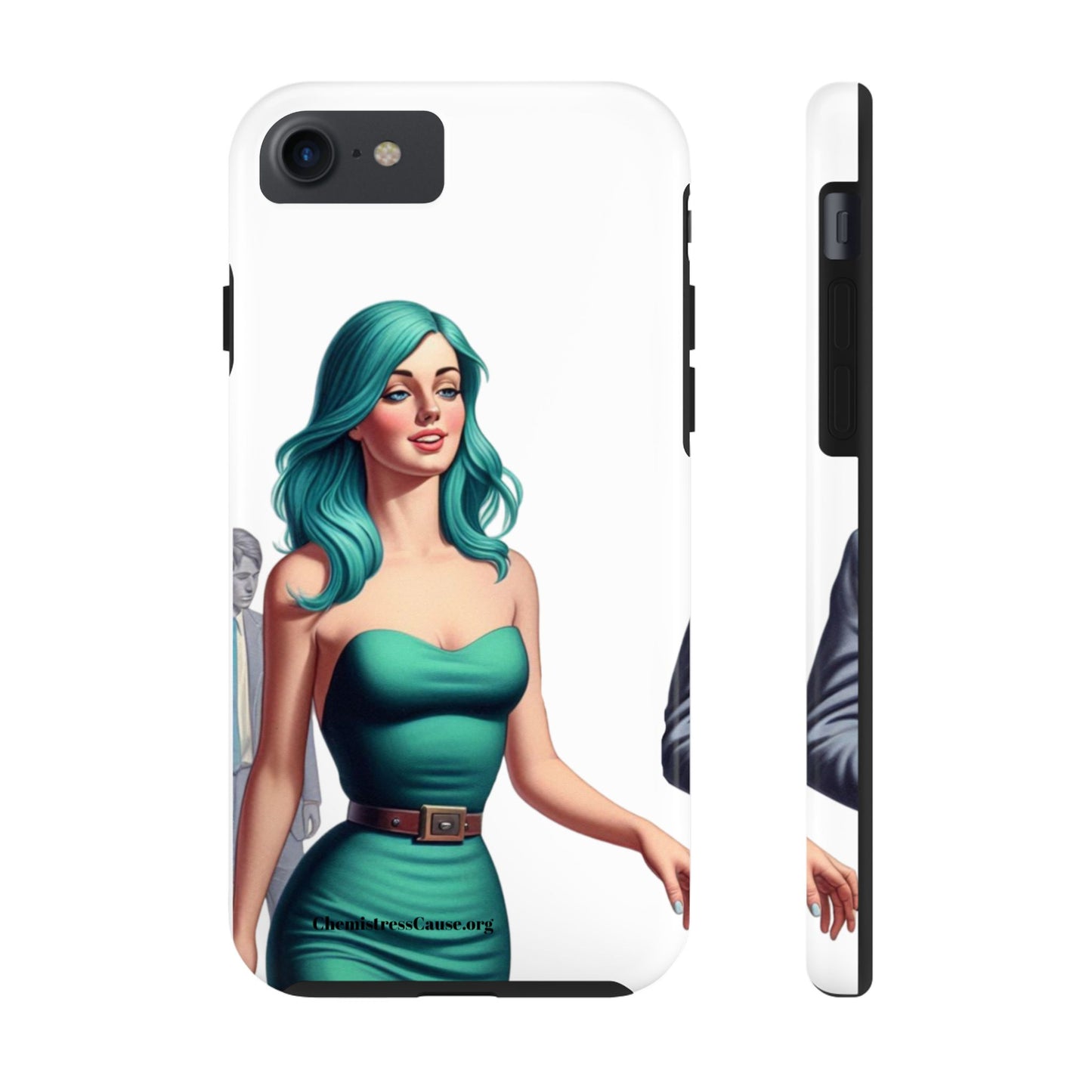 Tough Phone Cases (Lady in a teal emotion)