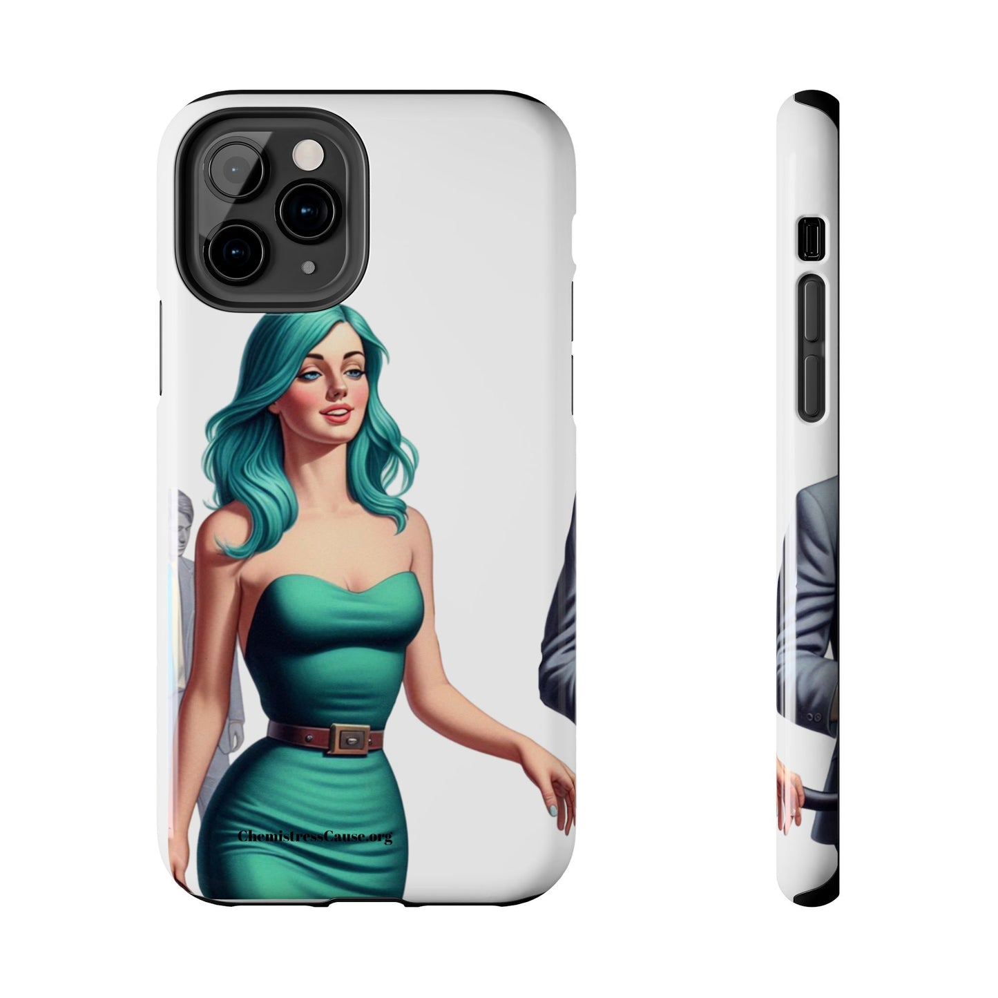 Tough Phone Cases (Lady in a teal emotion)