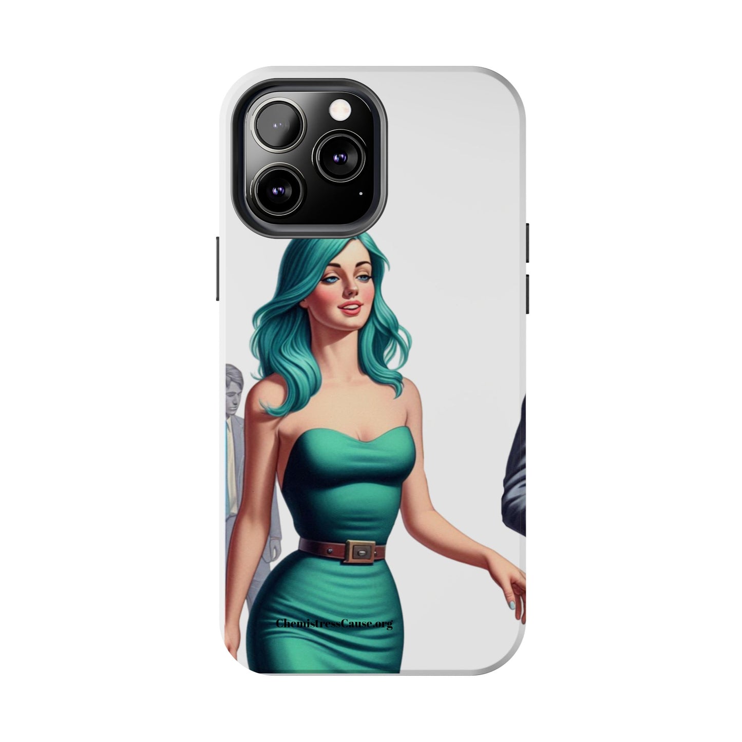 Tough Phone Cases (Lady in a teal emotion)