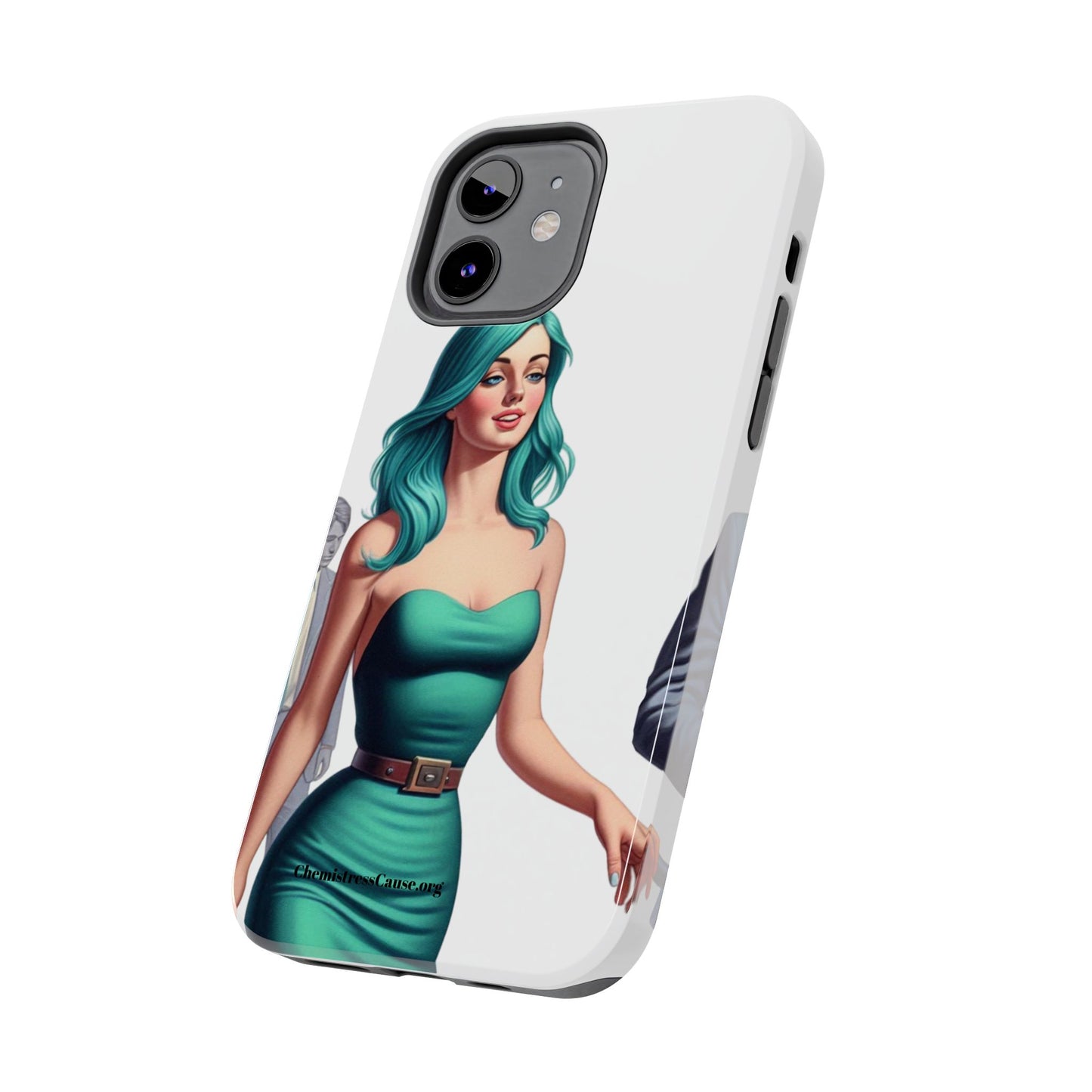 Tough Phone Cases (Lady in a teal emotion)