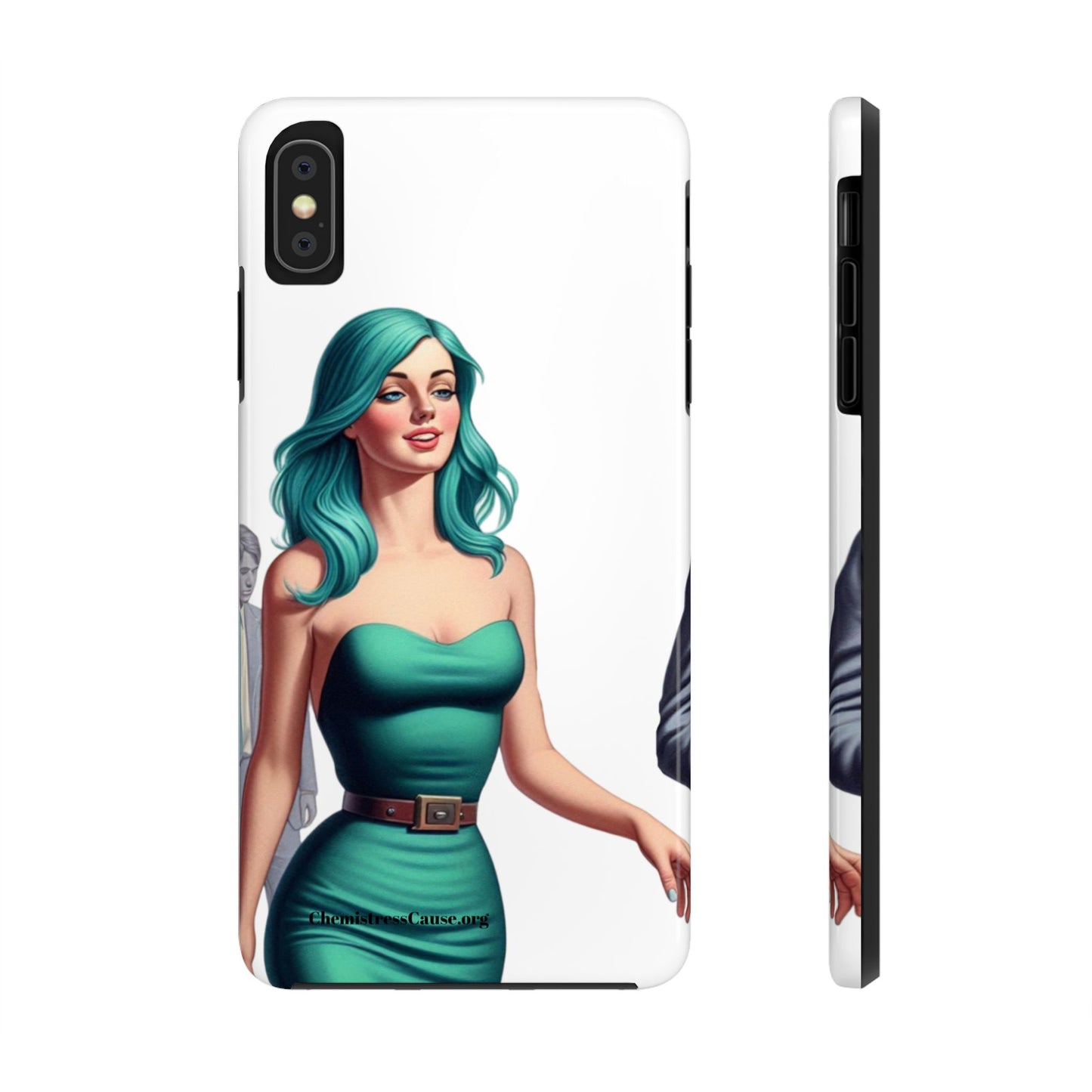 Tough Phone Cases (Lady in a teal emotion)