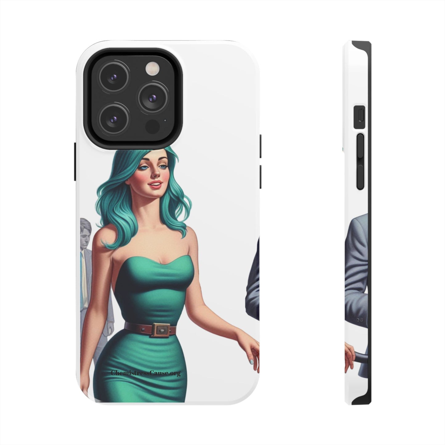 Tough Phone Cases (Lady in a teal emotion)