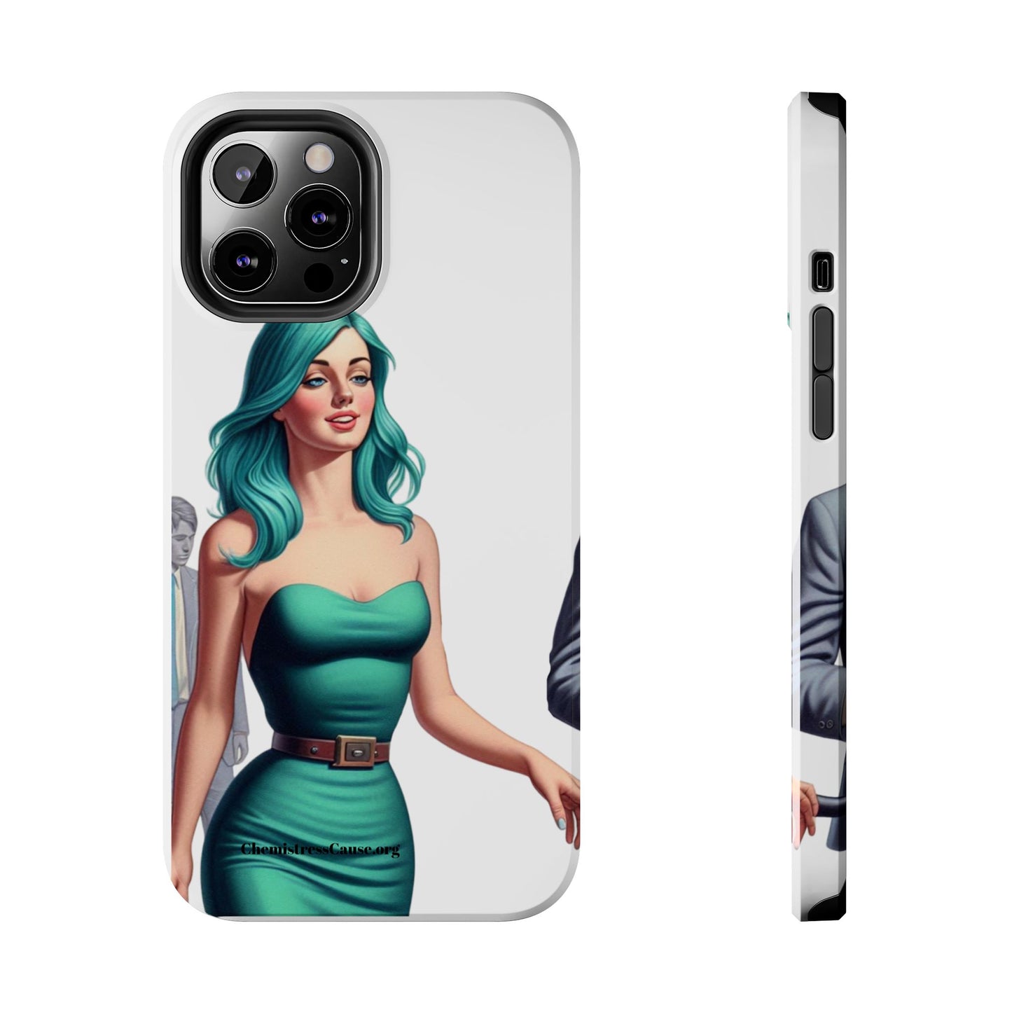 Tough Phone Cases (Lady in a teal emotion)