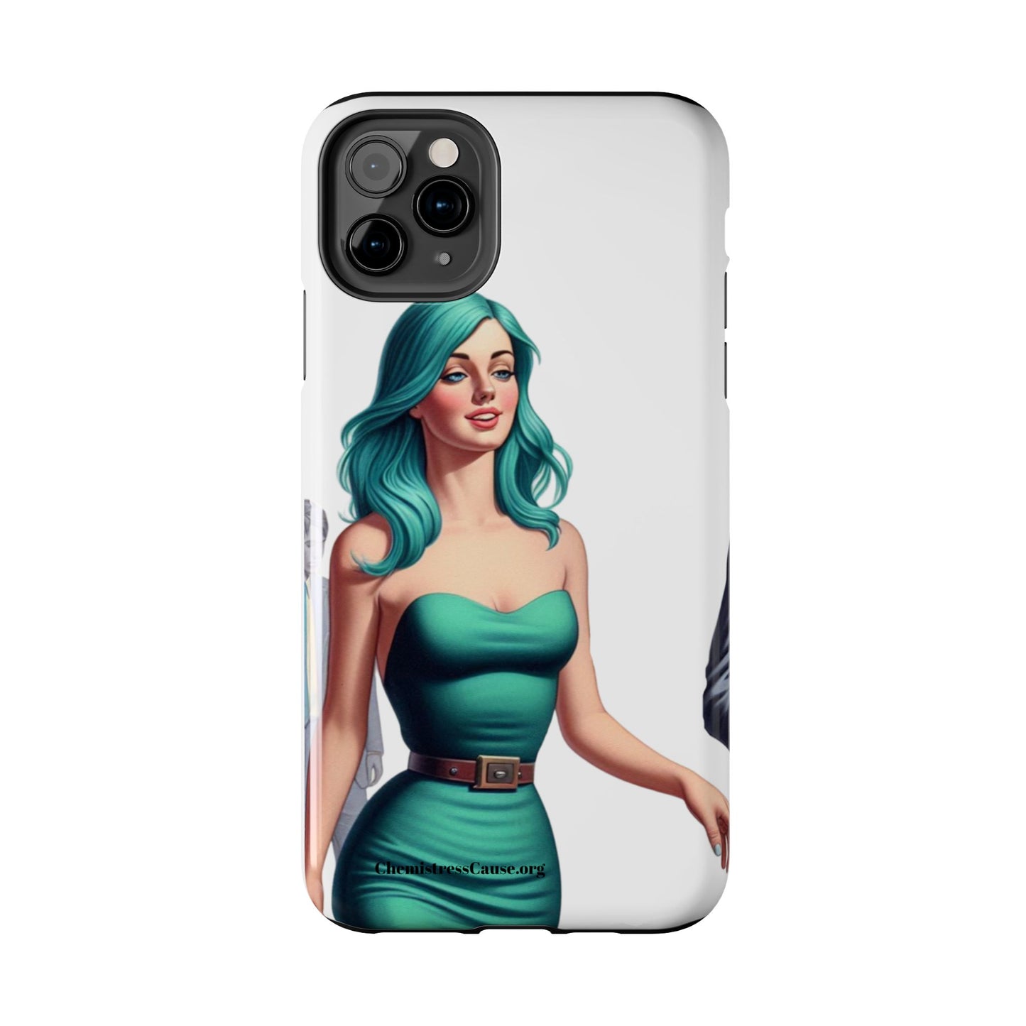 Tough Phone Cases (Lady in a teal emotion)