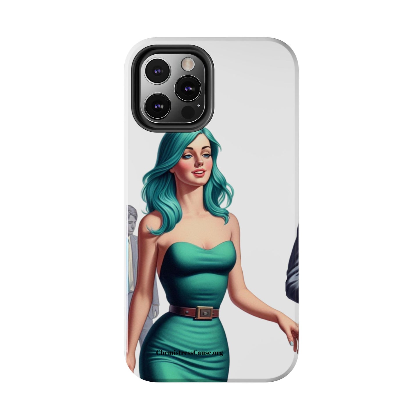 Tough Phone Cases (Lady in a teal emotion)