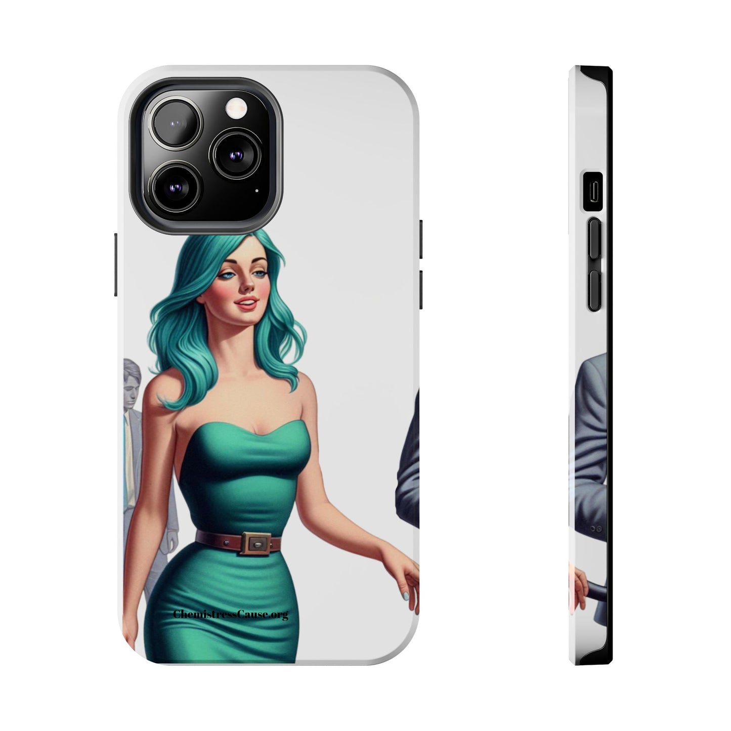 Tough Phone Cases (Lady in a teal emotion)