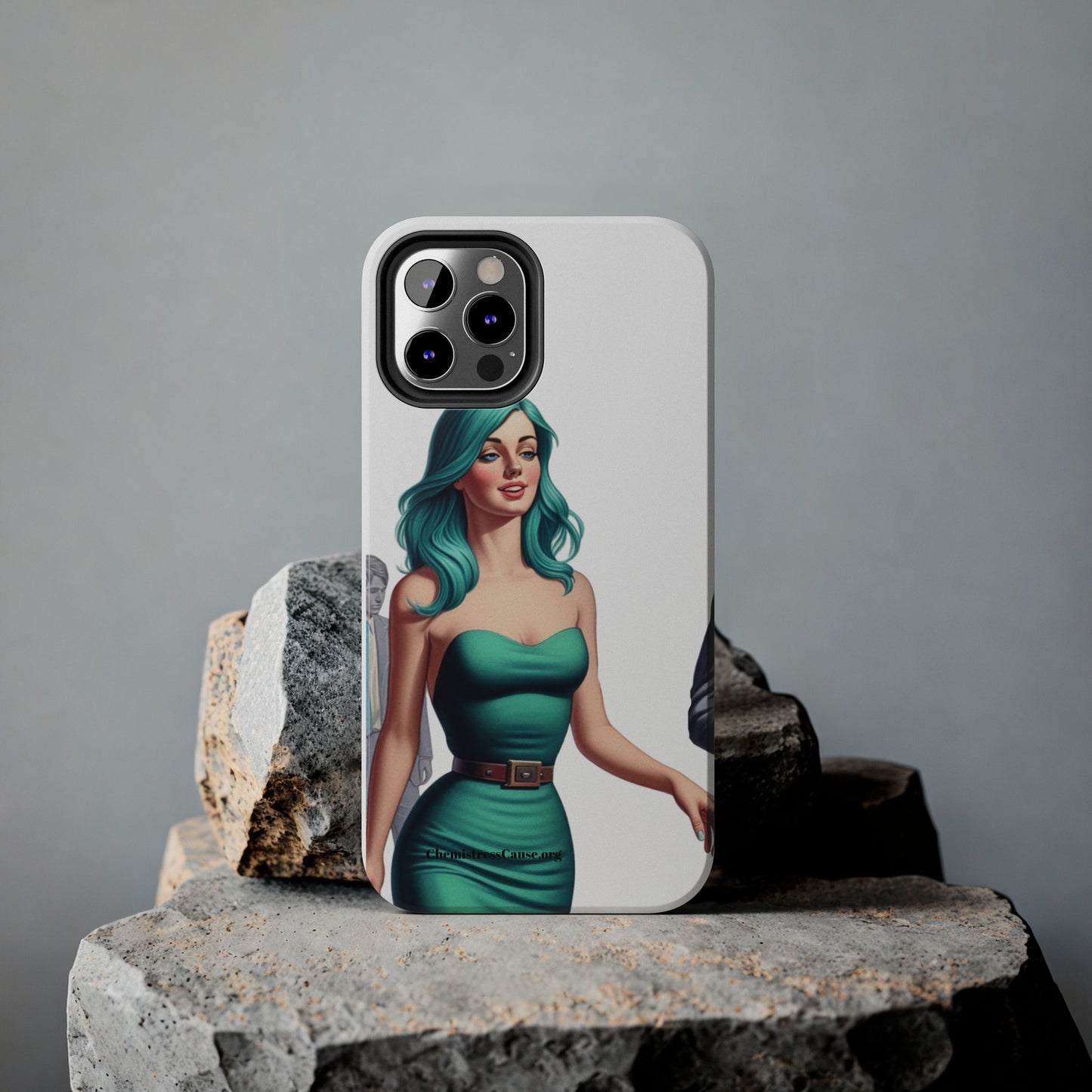 Tough Phone Cases (Lady in a teal emotion)