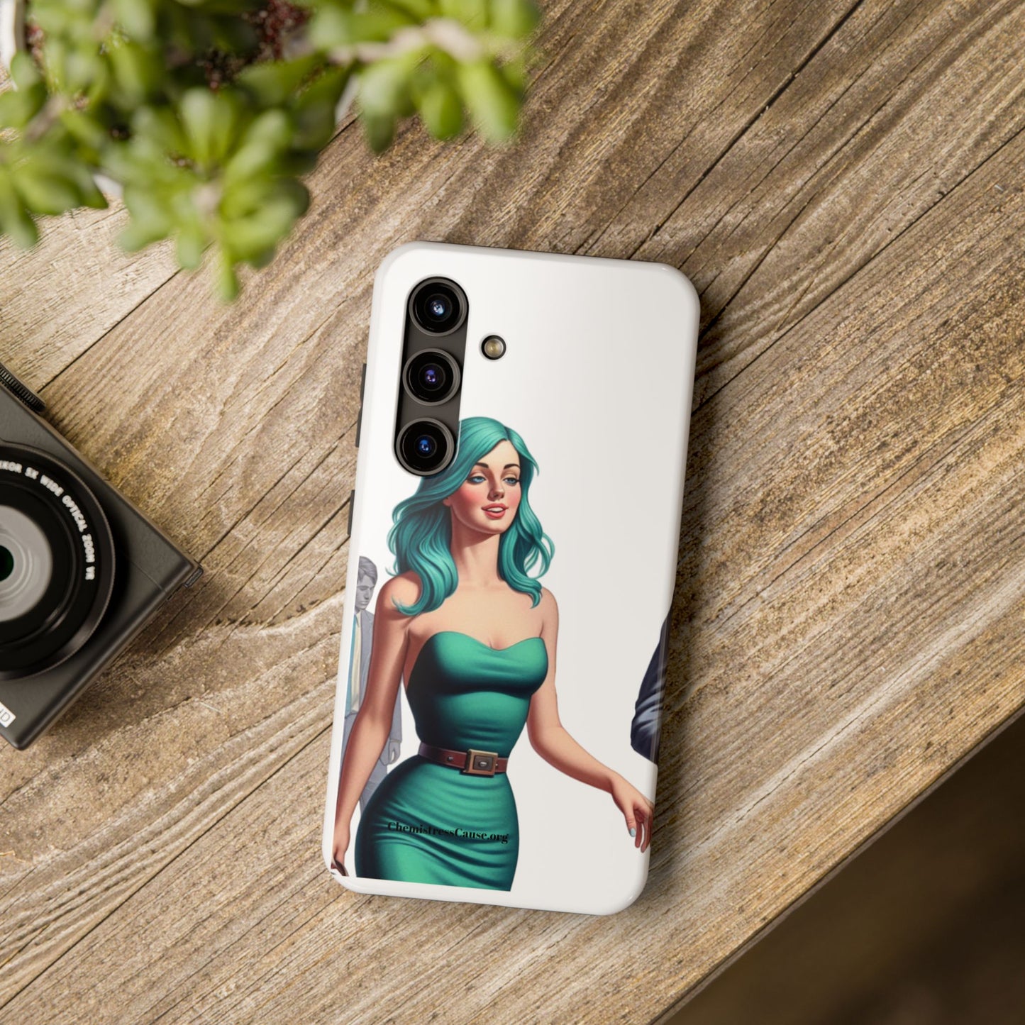 Tough Phone Cases (Lady in a teal emotion)