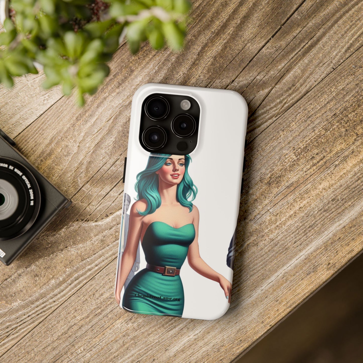 Tough Phone Cases (Lady in a teal emotion)