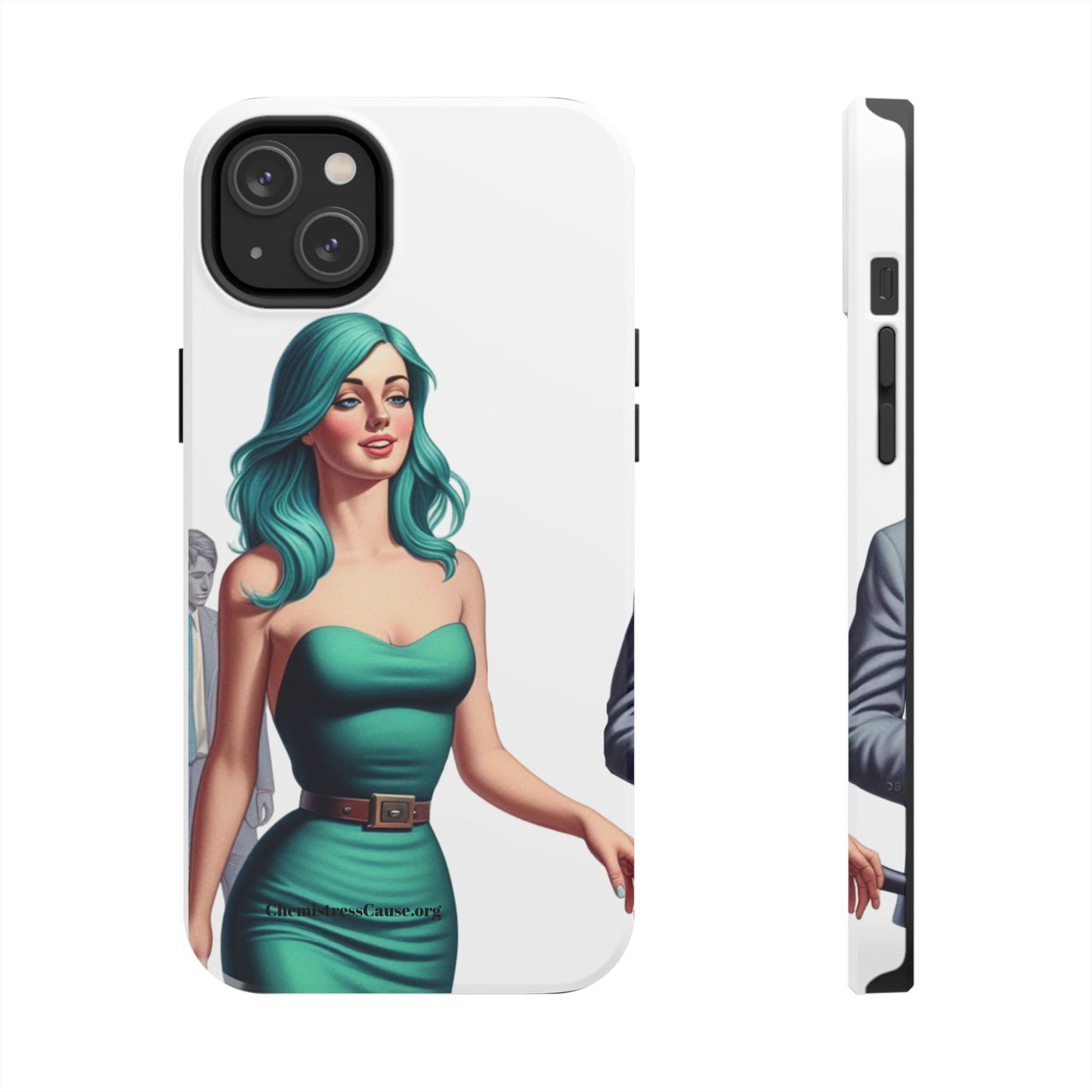 Tough Phone Cases (Lady in a teal emotion)