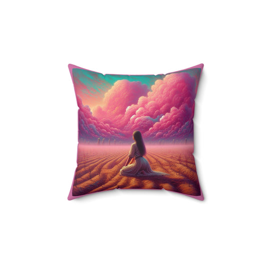 Spun Polyester Square Pillow (Watch yourself)