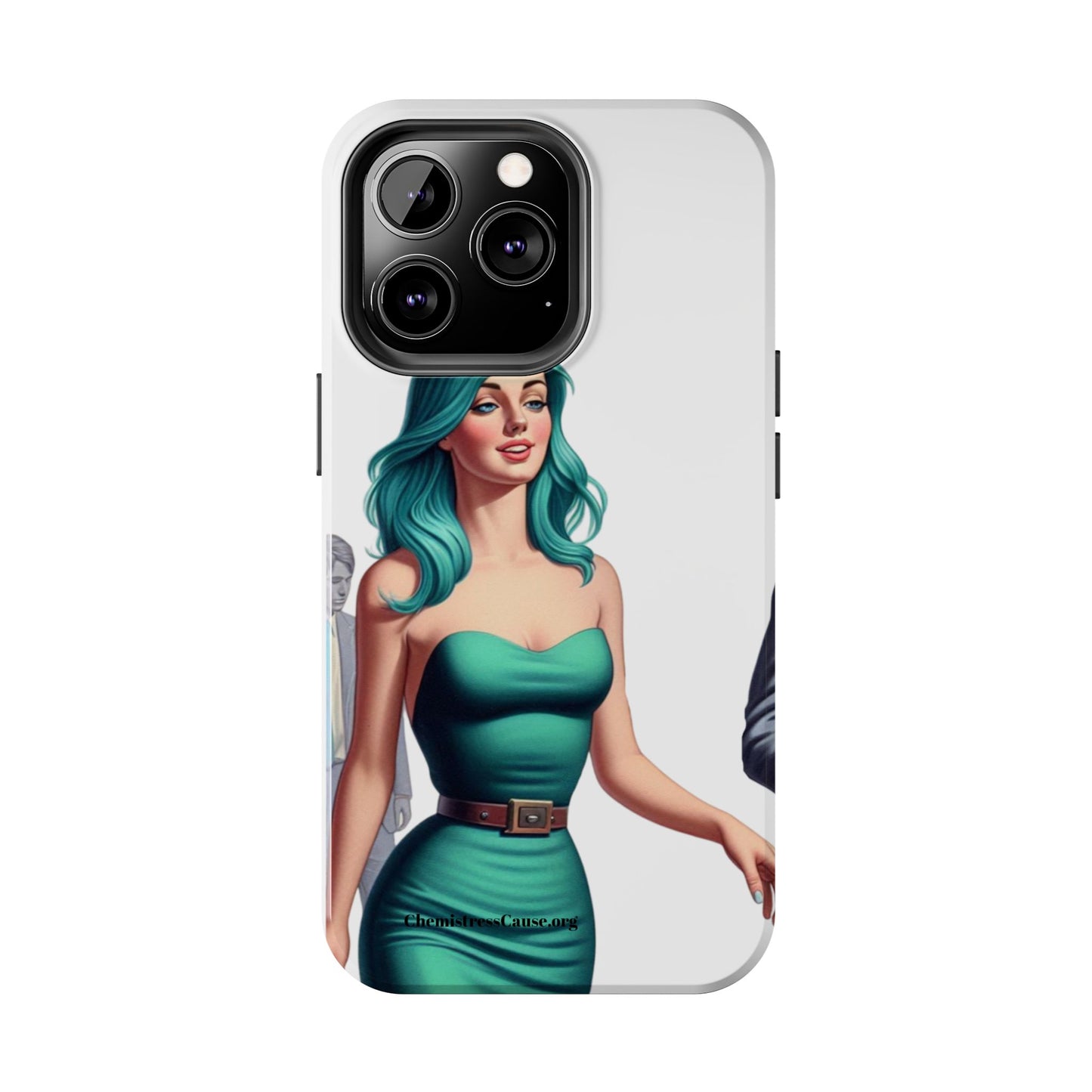 Tough Phone Cases (Lady in a teal emotion)