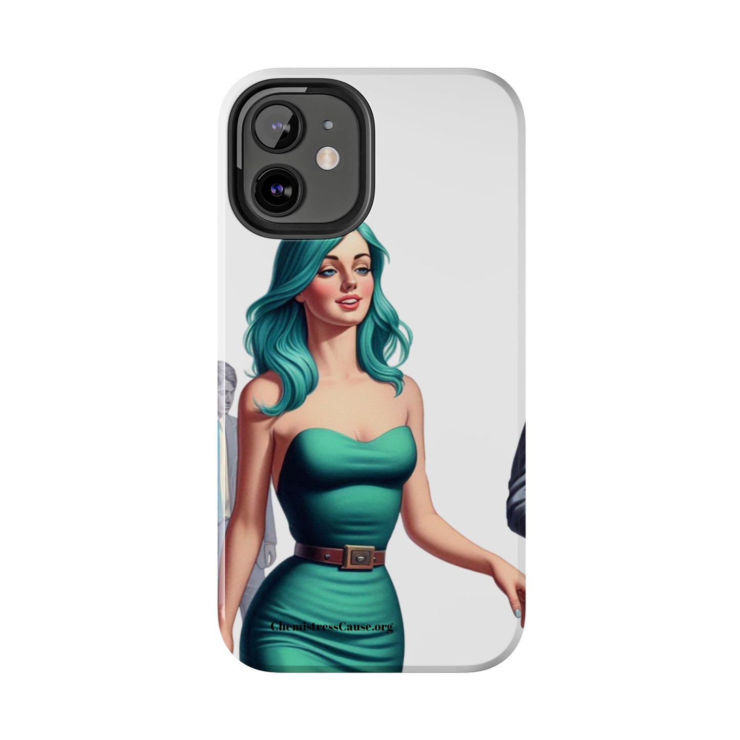 Tough Phone Cases (Lady in a teal emotion)