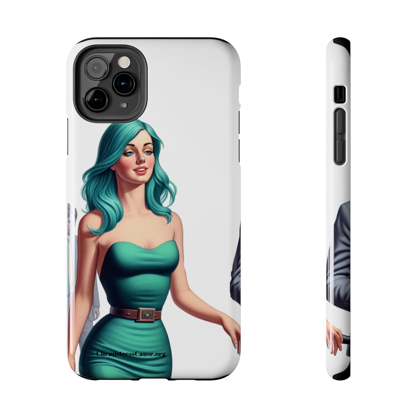 Tough Phone Cases (Lady in a teal emotion)