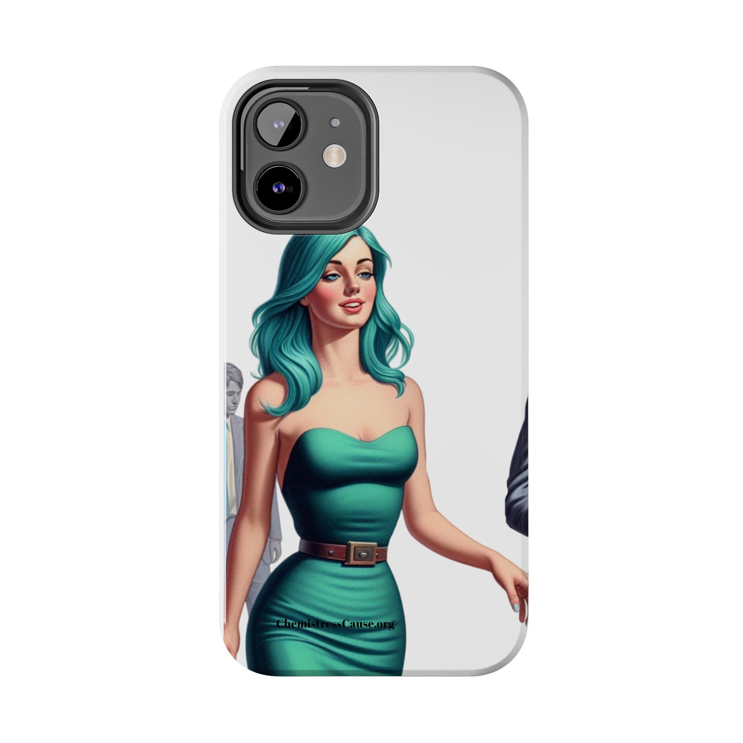 Tough Phone Cases (Lady in a teal emotion)