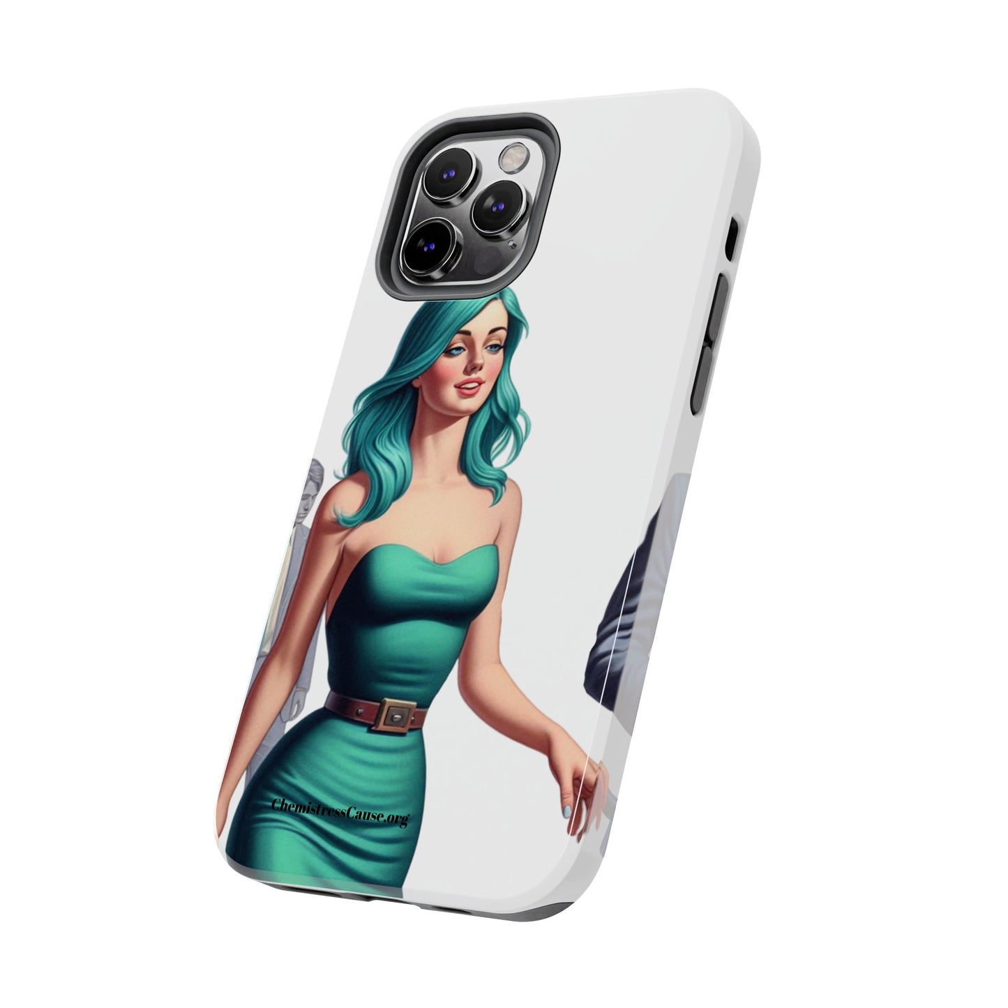 Tough Phone Cases (Lady in a teal emotion)