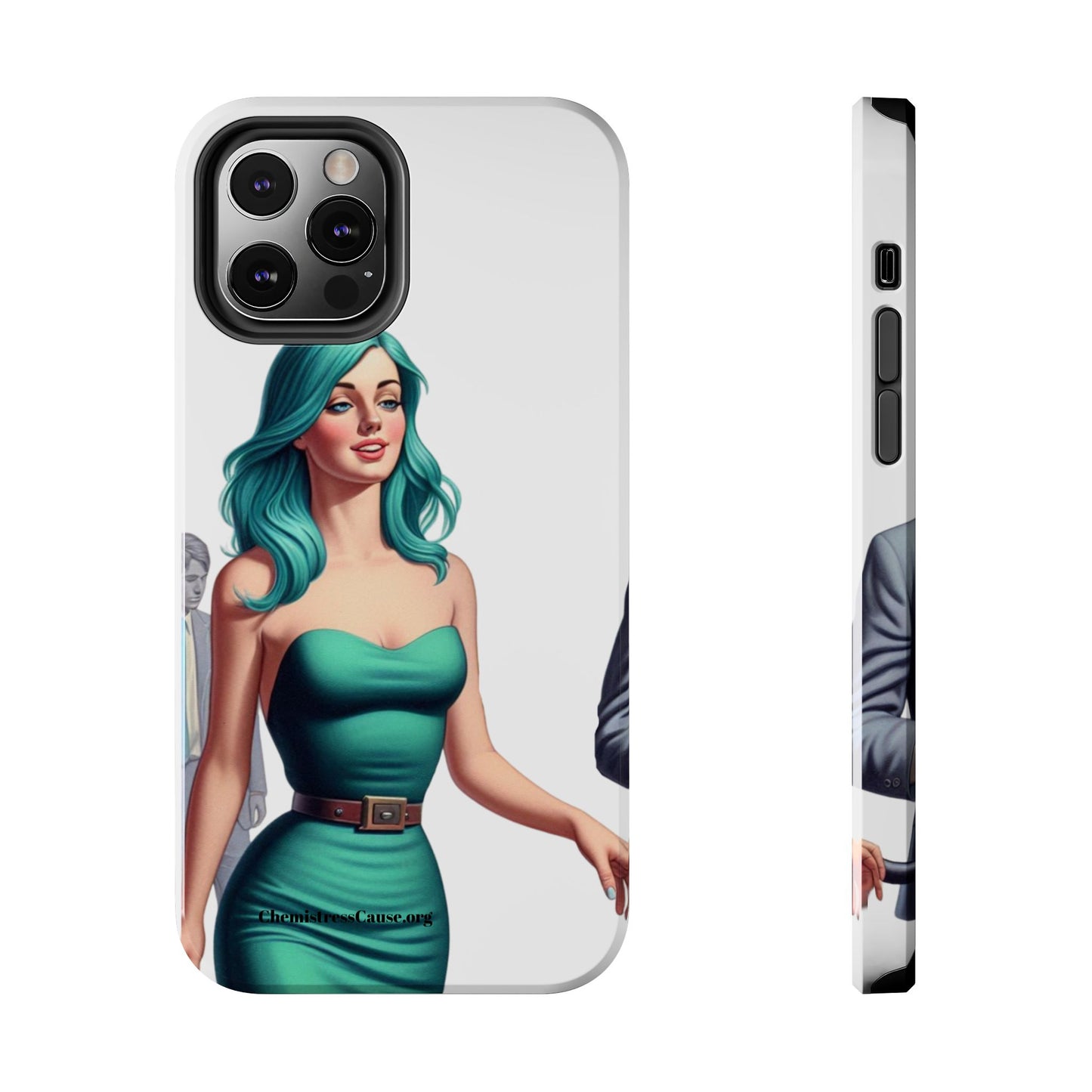 Tough Phone Cases (Lady in a teal emotion)