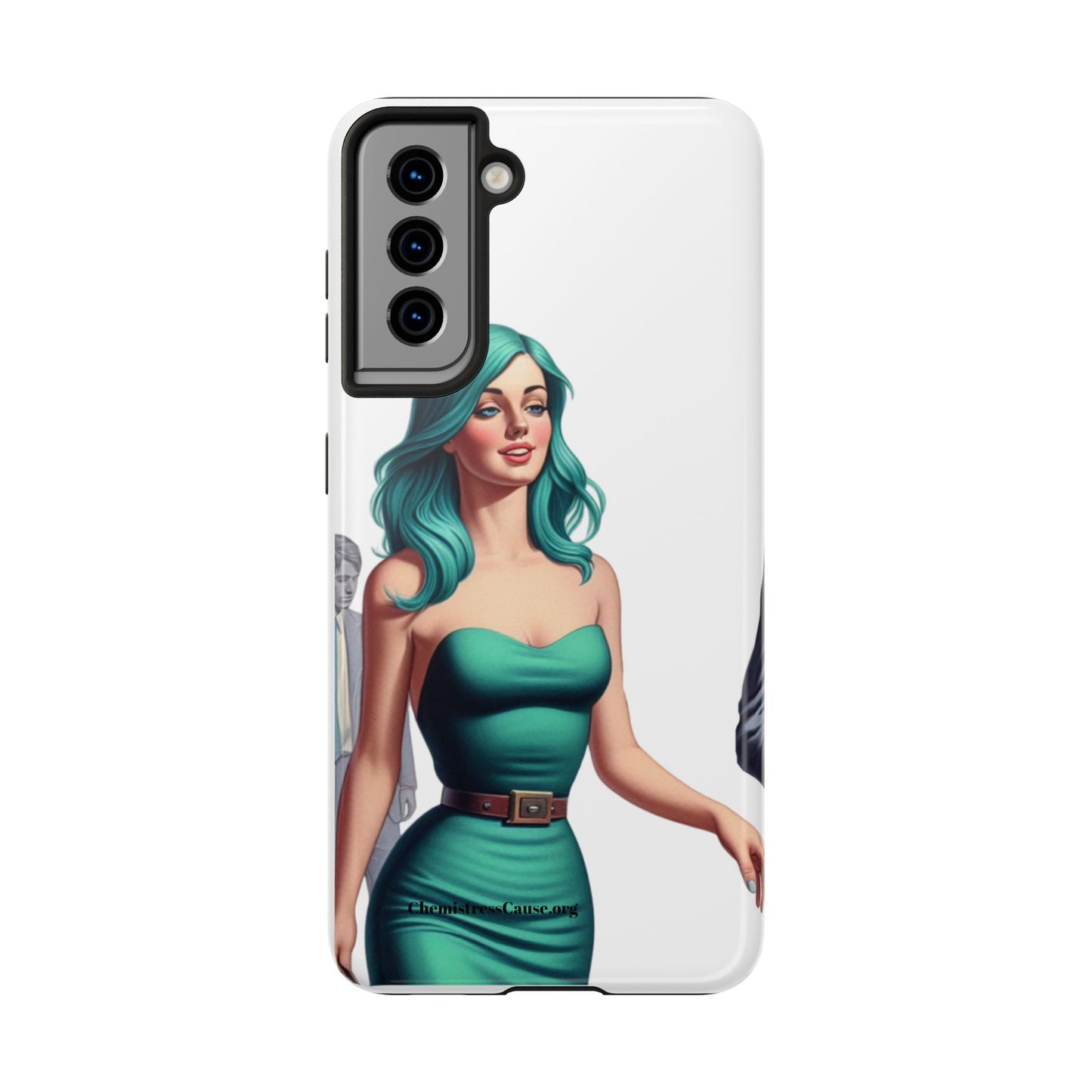 Tough Phone Cases (Lady in a teal emotion)