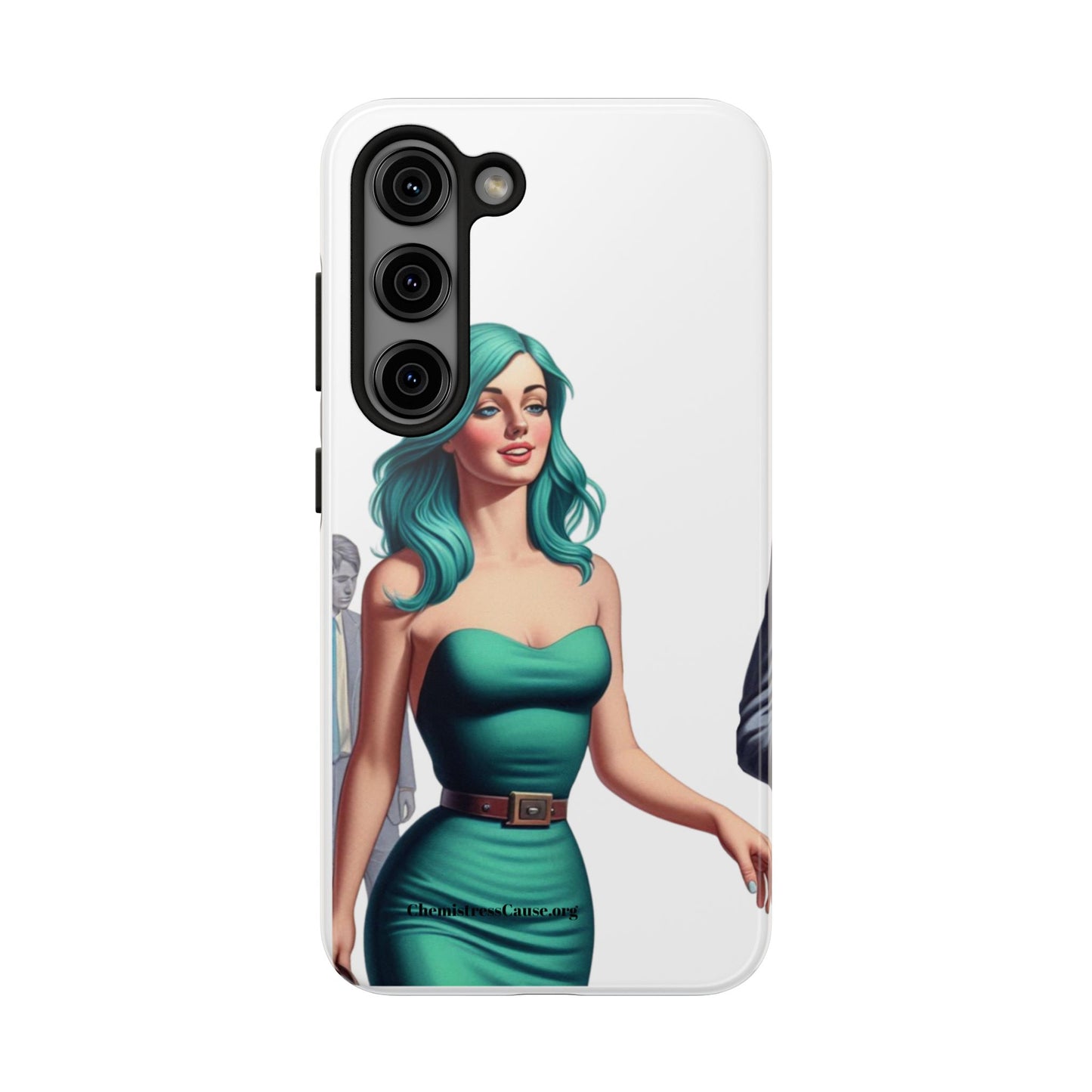 Tough Phone Cases (Lady in a teal emotion)