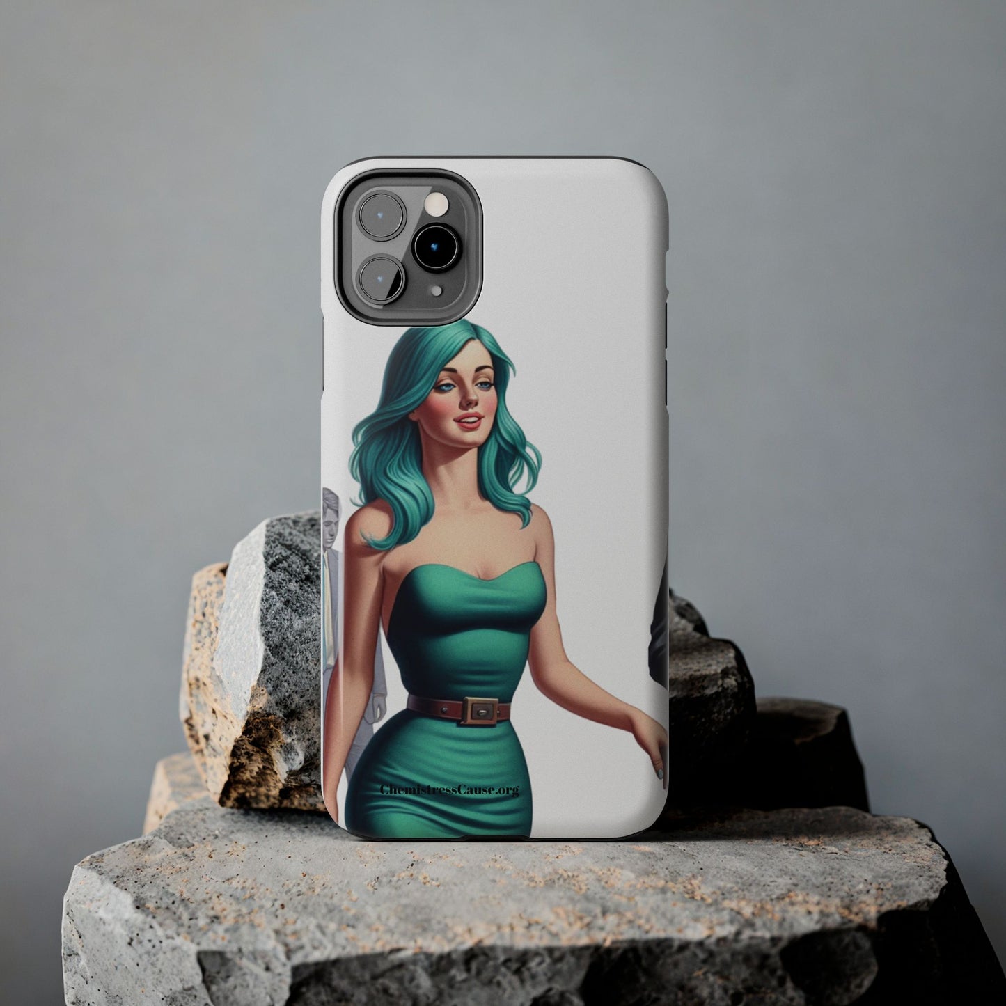 Tough Phone Cases (Lady in a teal emotion)