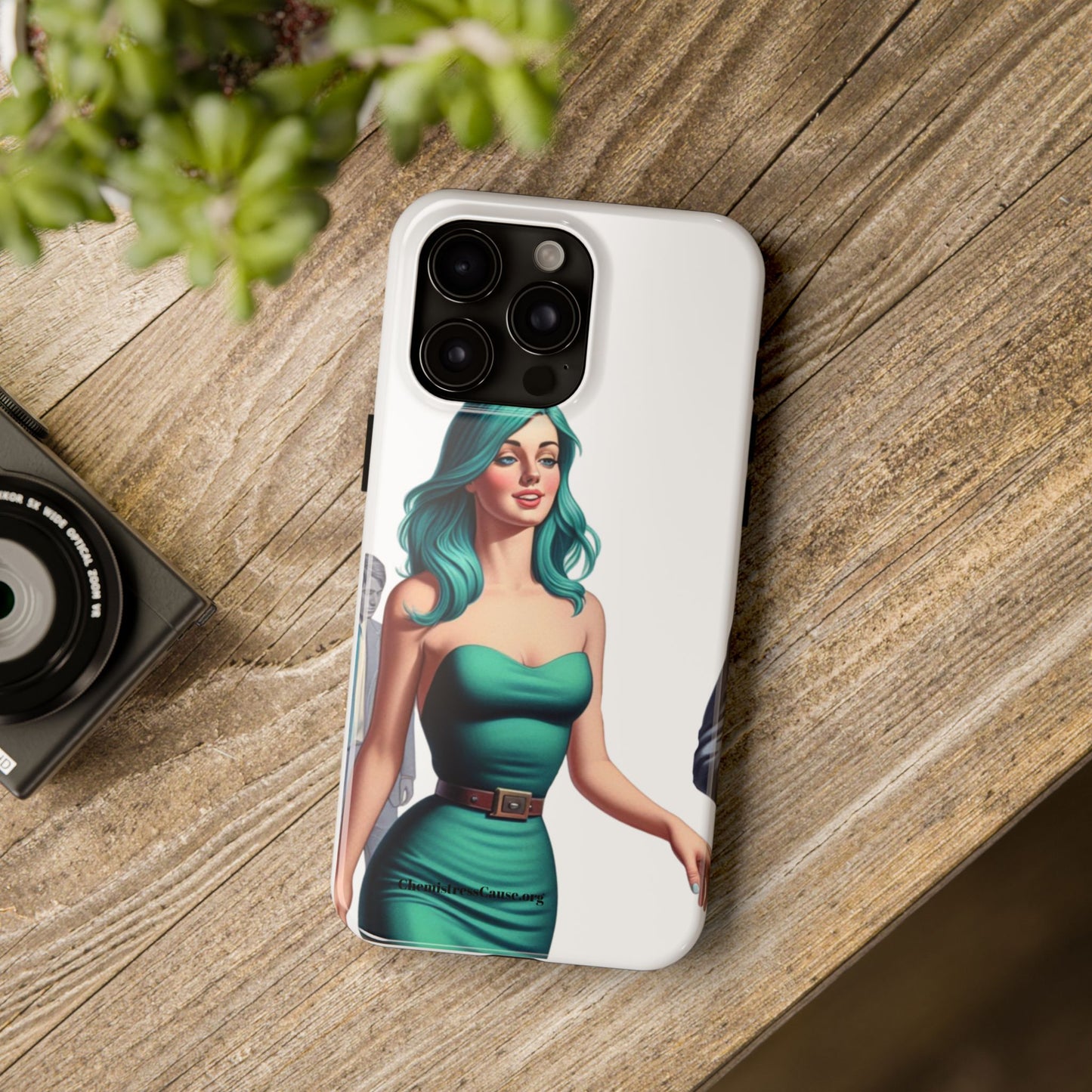 Tough Phone Cases (Lady in a teal emotion)