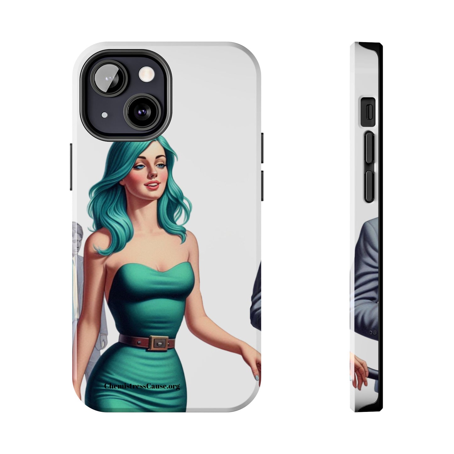 Tough Phone Cases (Lady in a teal emotion)