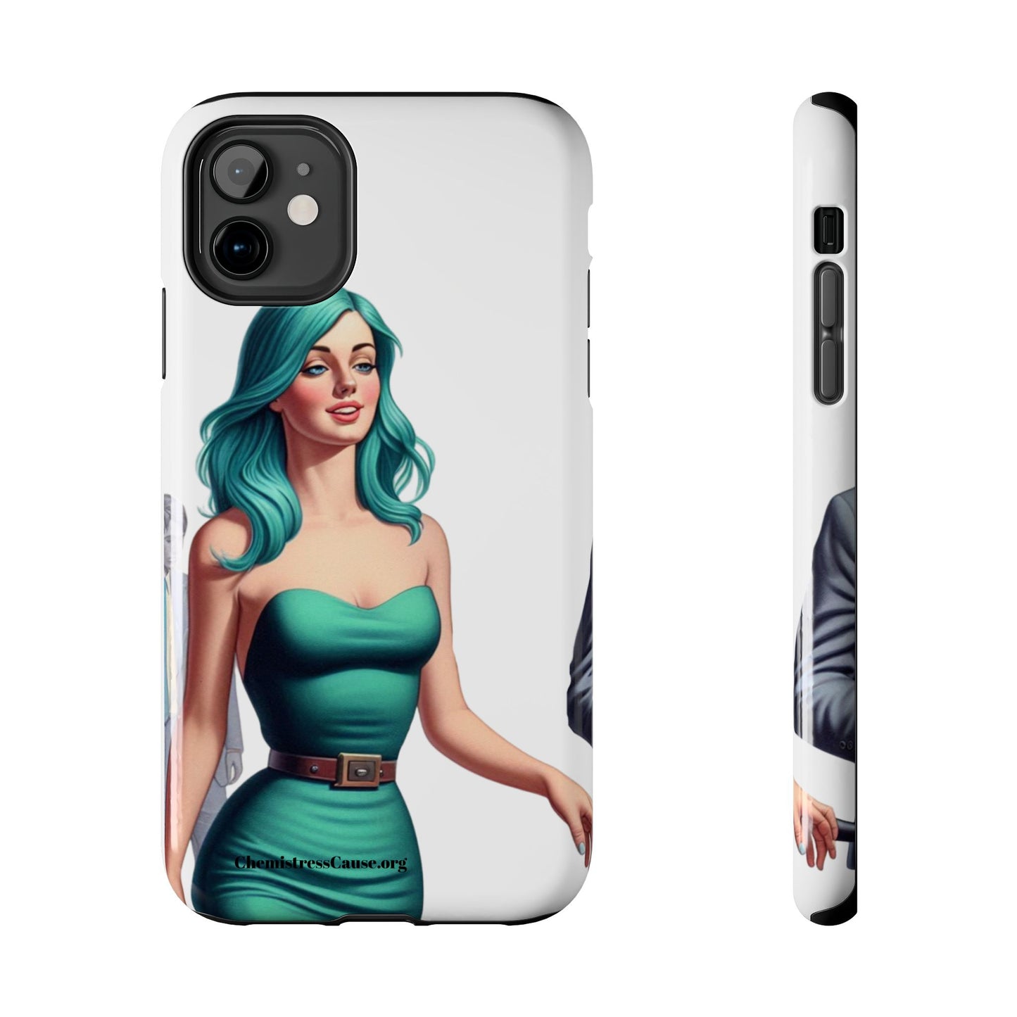 Tough Phone Cases (Lady in a teal emotion)