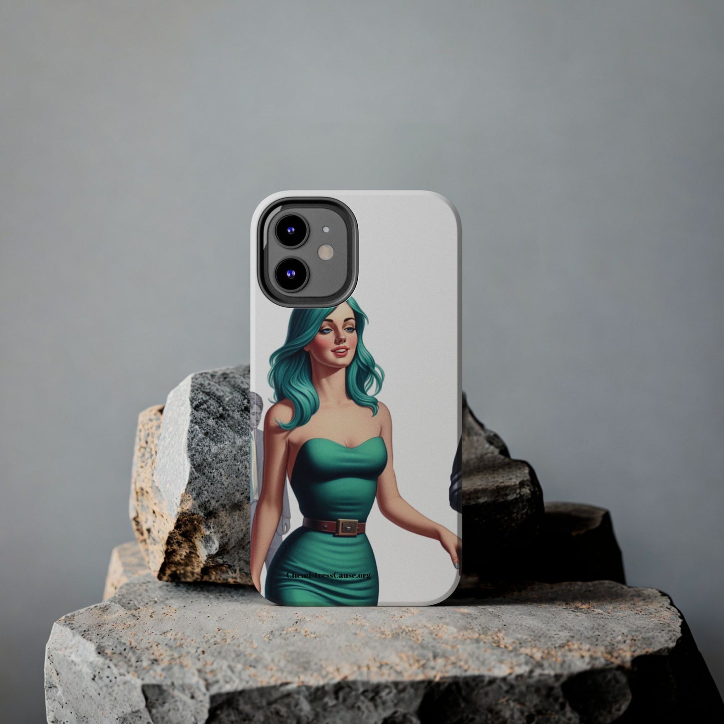 Tough Phone Cases (Lady in a teal emotion)