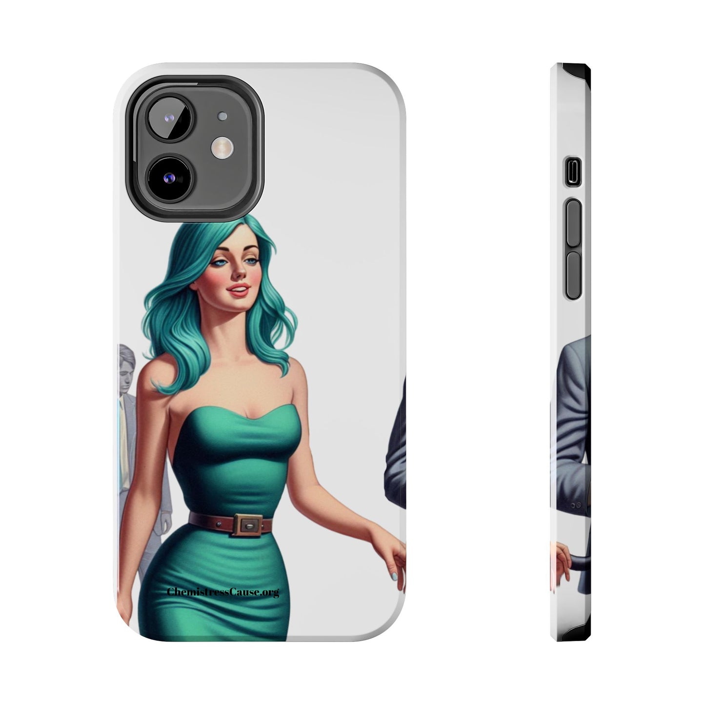 Tough Phone Cases (Lady in a teal emotion)