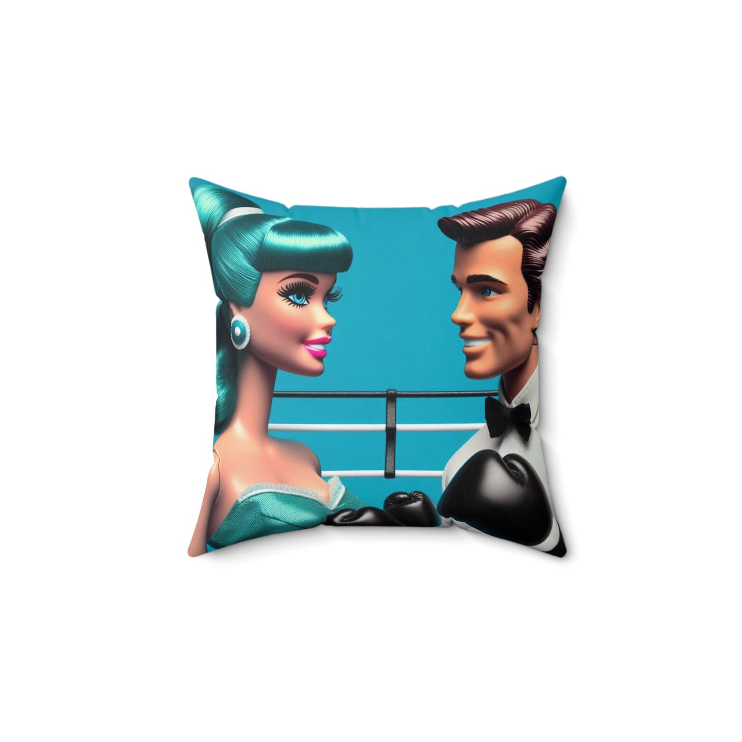 Spun Polyester Square Pillow (Lover's quarrel)