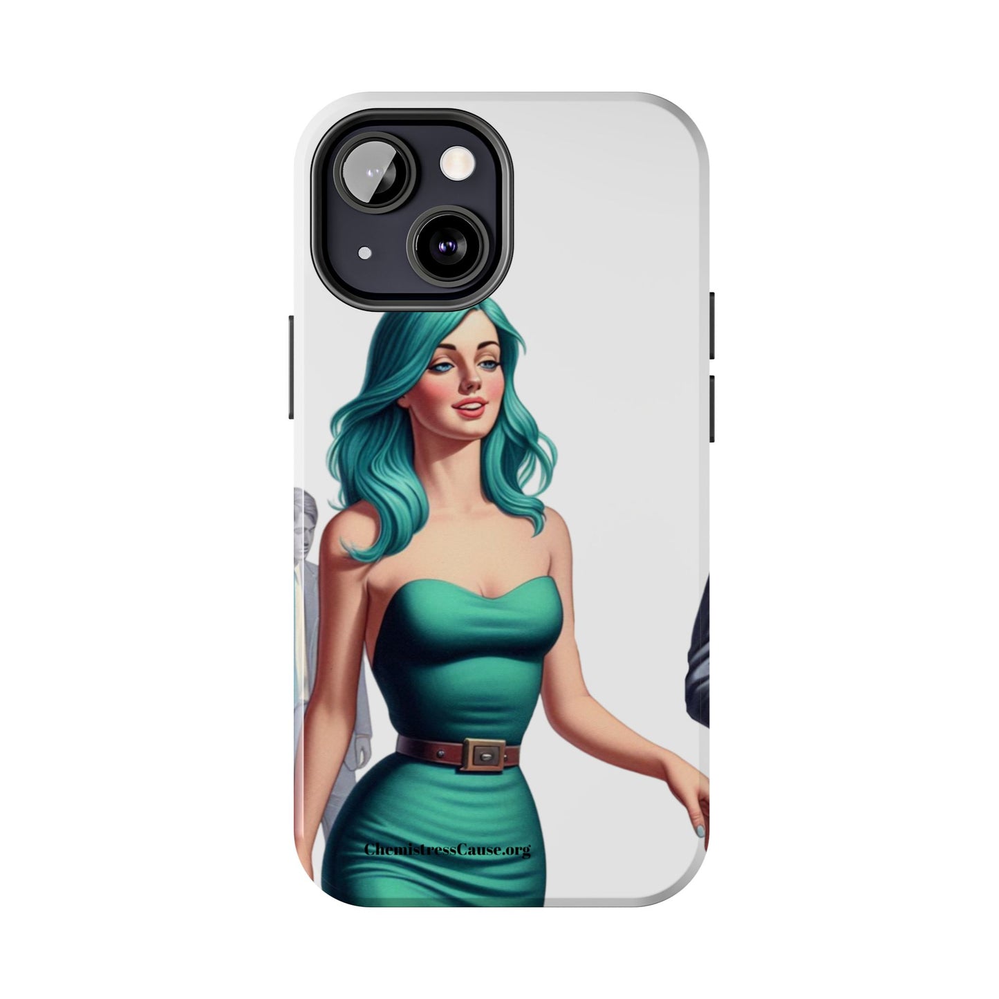 Tough Phone Cases (Lady in a teal emotion)